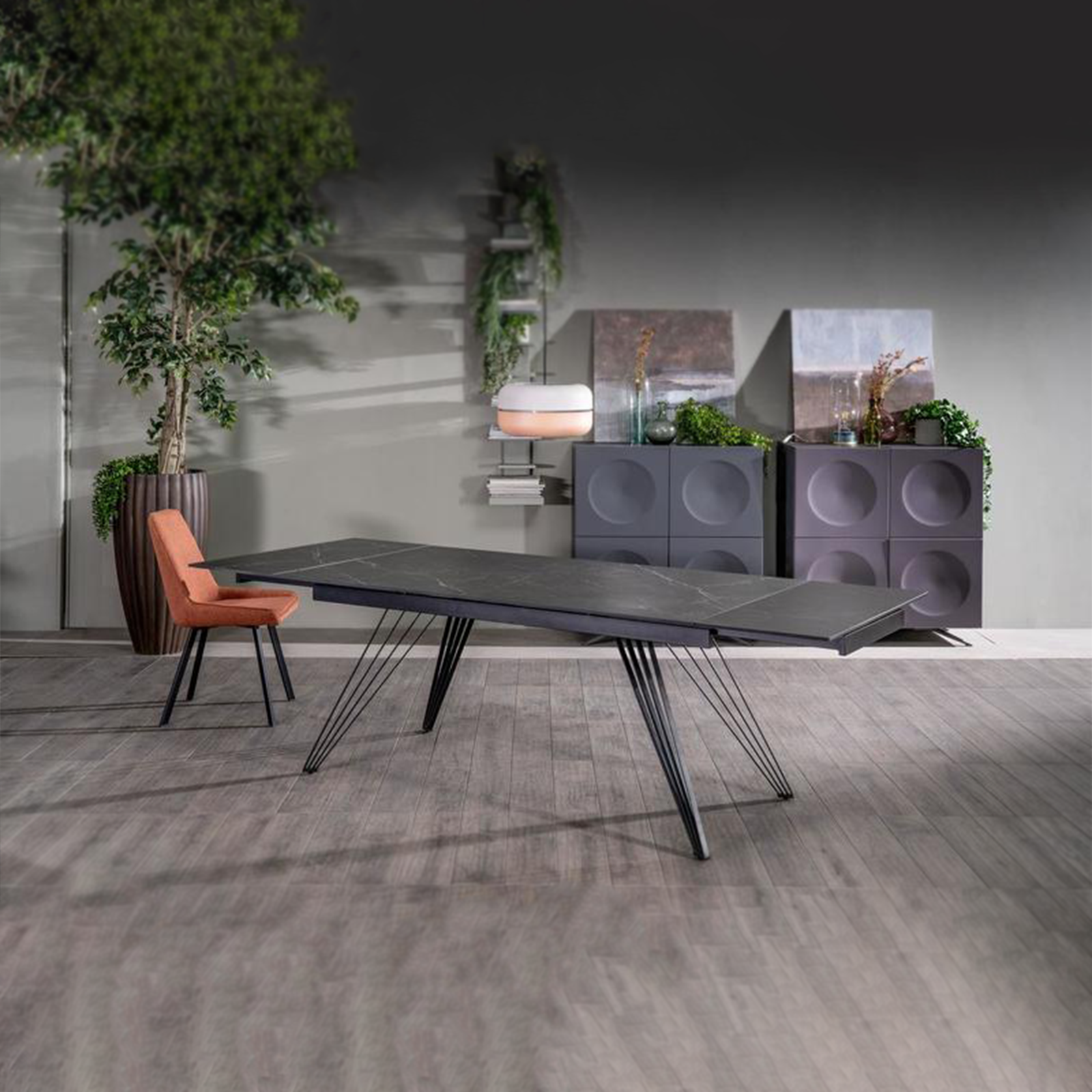 Tavolo allungabile "David1" piano in ceramica cm 160/240x90 76h