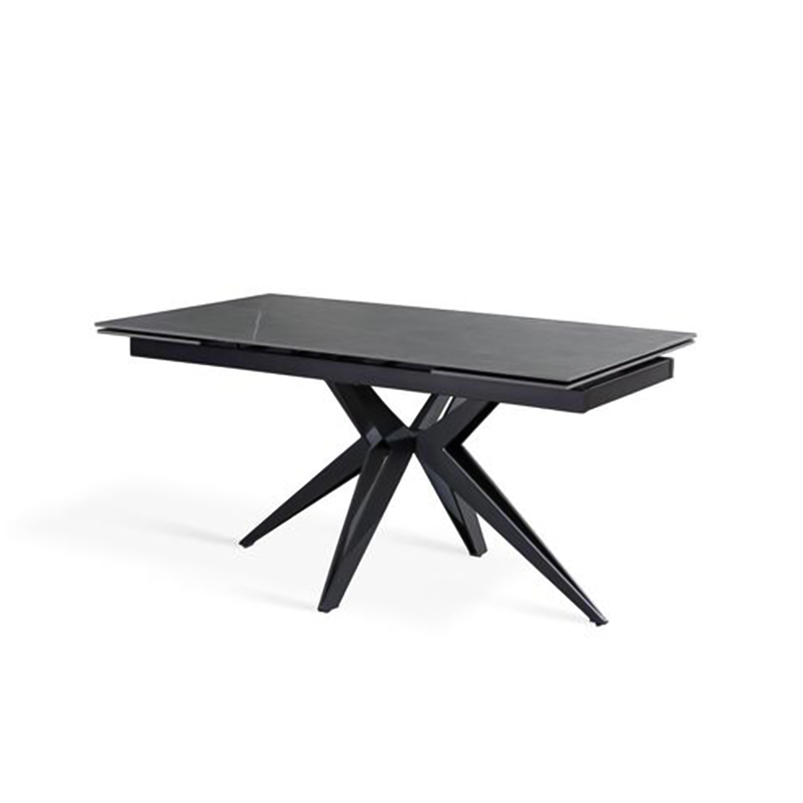 Tavolo allungabile moderno "Amber" da soggiorno con piano in ceramica effetto marmo