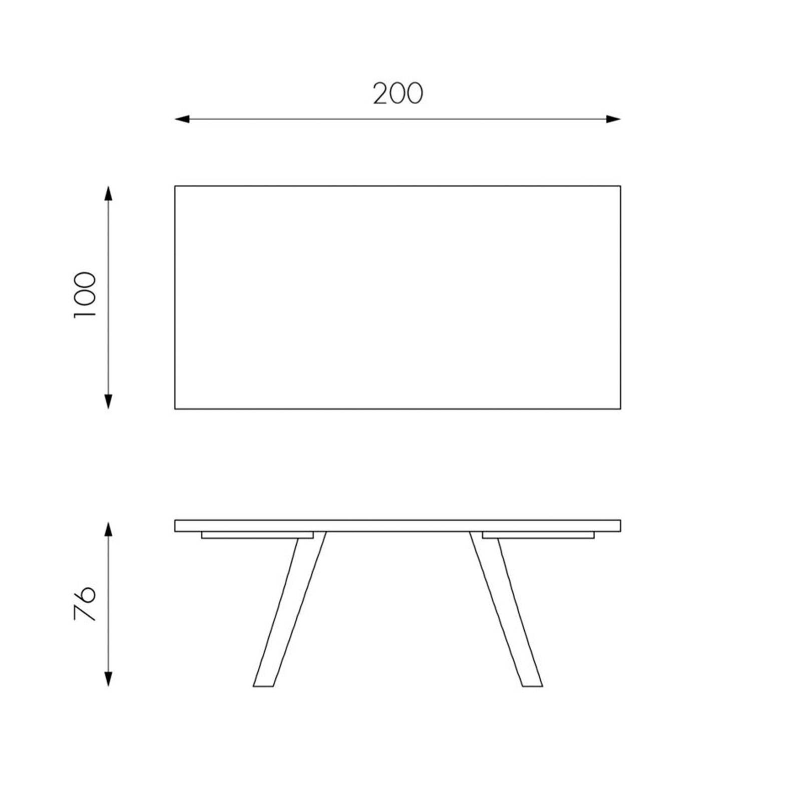 Tavolo allungabile "Gabriel" piano in legno gambe in metallo cm 300x100 76h