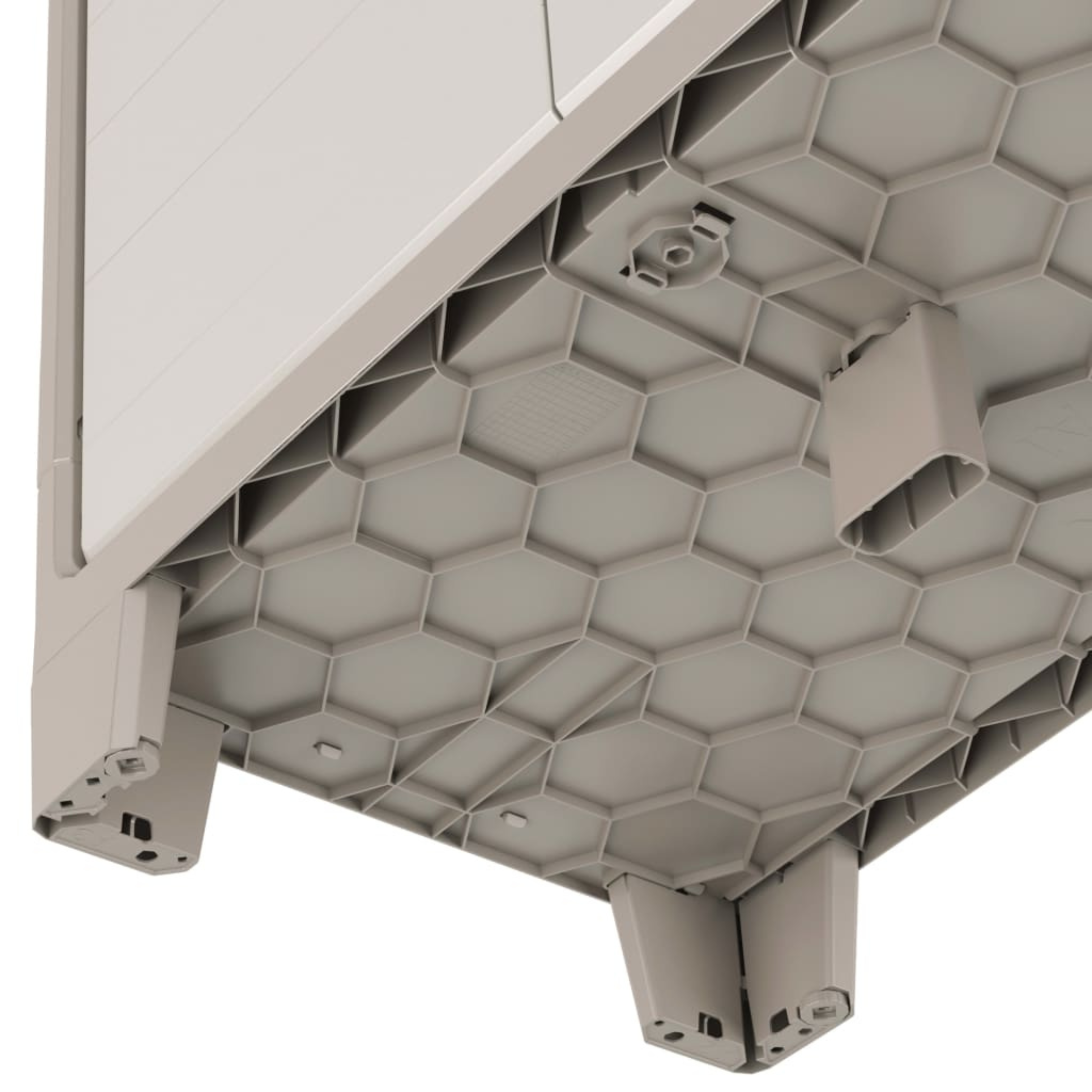 Armadio in resina da giardino "Oliver" con ripiani interni e piedini rialzati