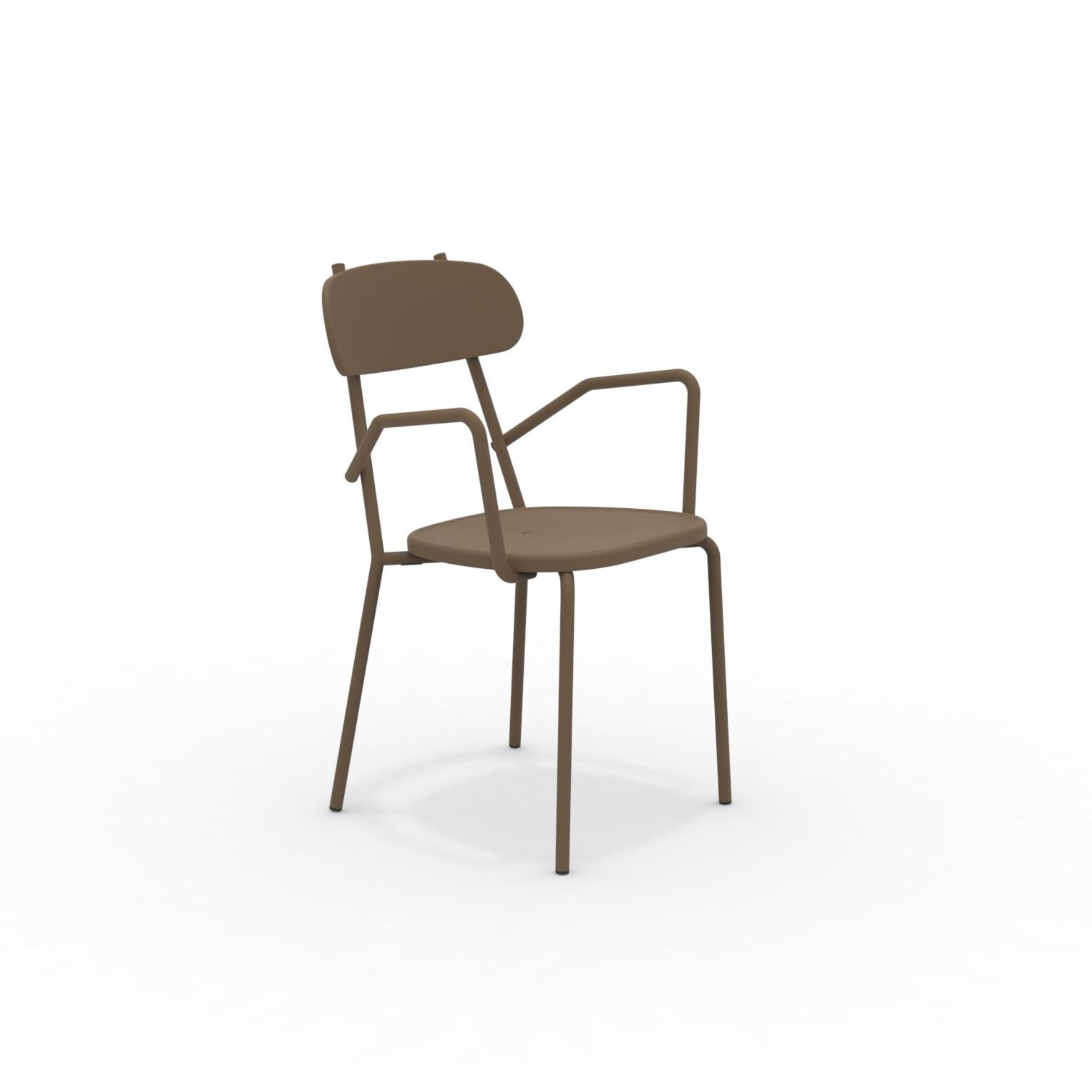 Set di sedie "Fox" da giardino in metallo verniciato impilabili cm 53x53 84h