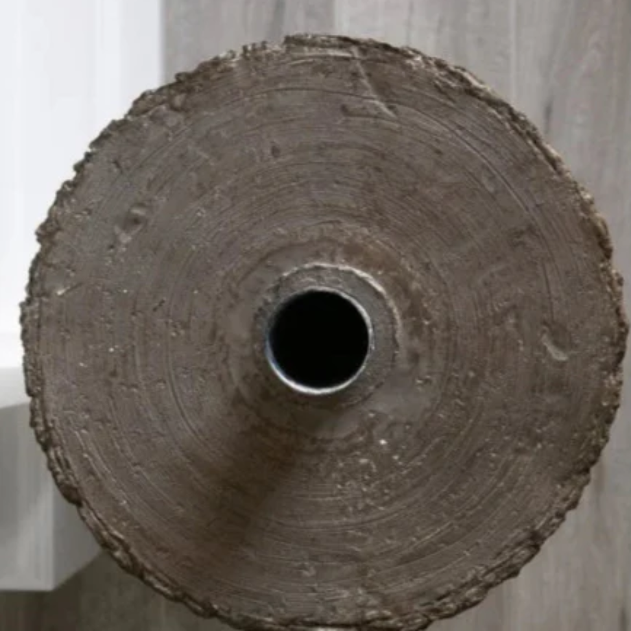 Base "Legnò" effetto tronco per albero di Natale con supporto in metallo