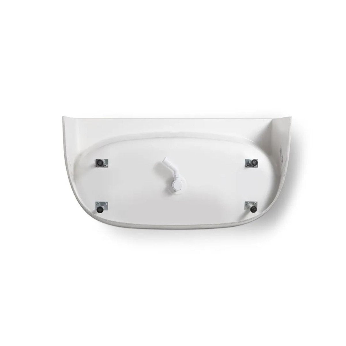 Vasca da bagno ovale "Siena" per appoggio a parete in resina di marmo cm 158x86 58h - MondoViro