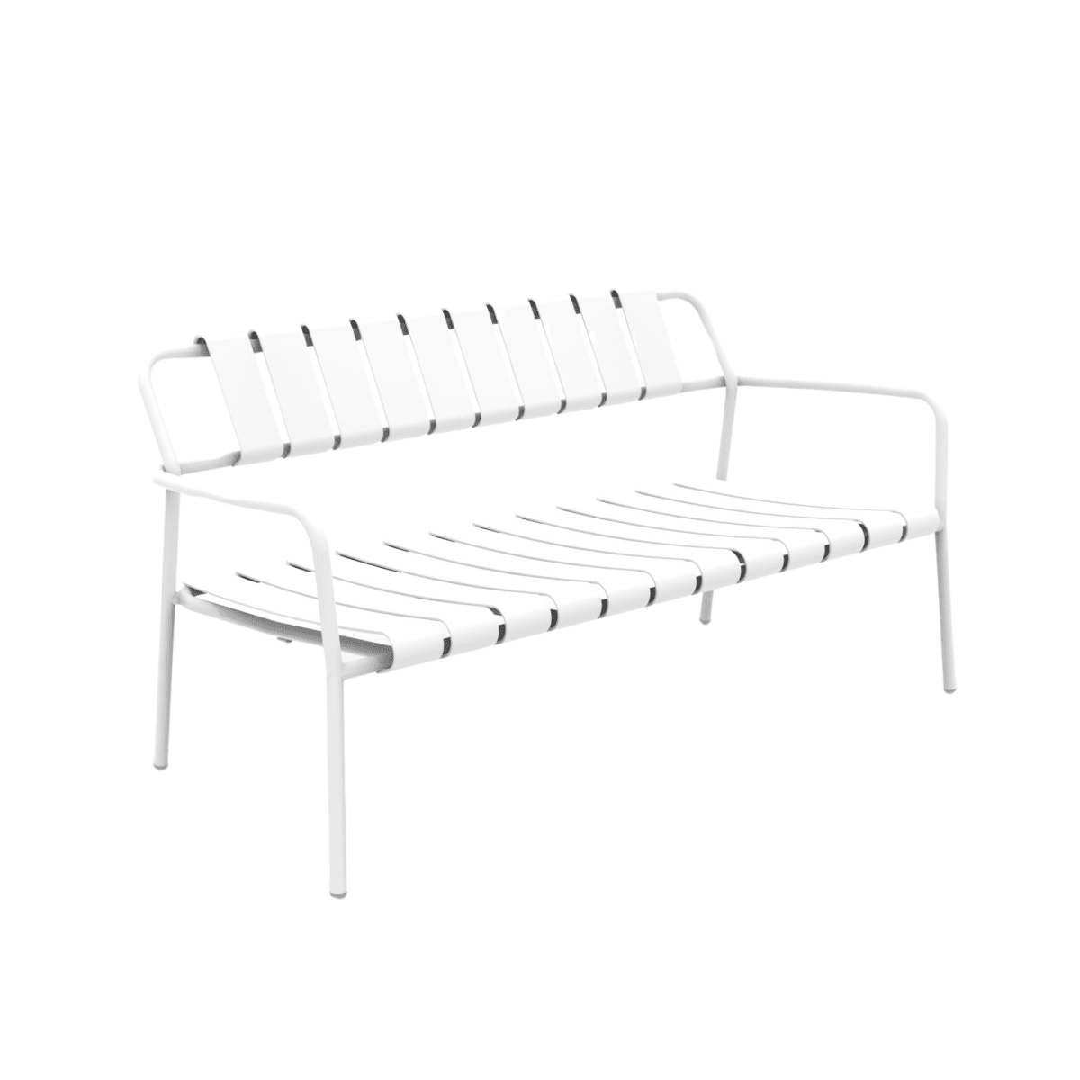 Panchina lounge in alluminio "Verdea" divanetto da giardino cm 146x70 76h - MondoViro