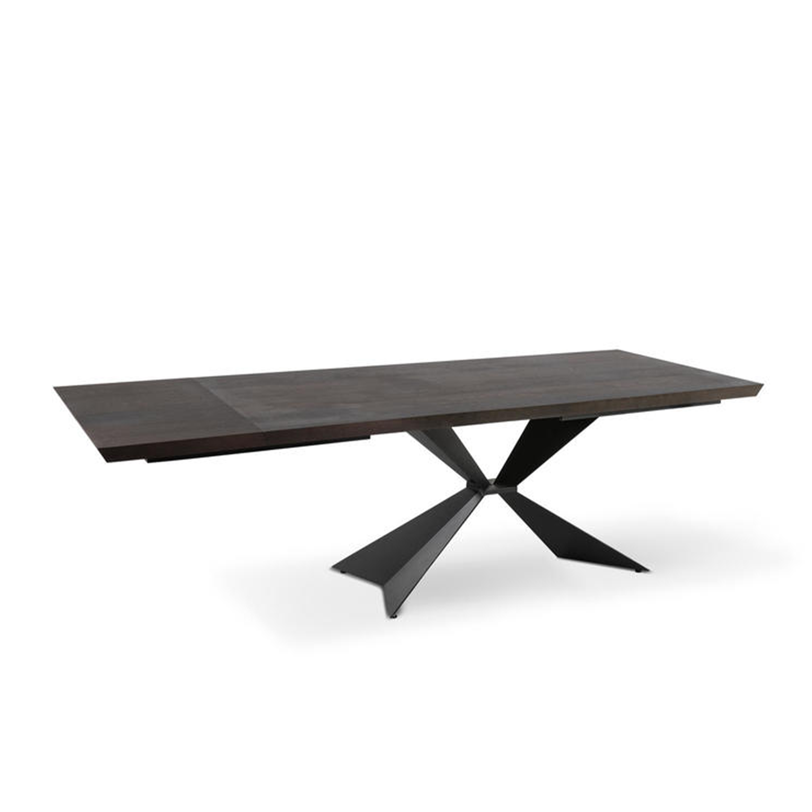 Tavolo allungabile "Nilo" piano in legno gambe in metallo cm 200/300x100 76h