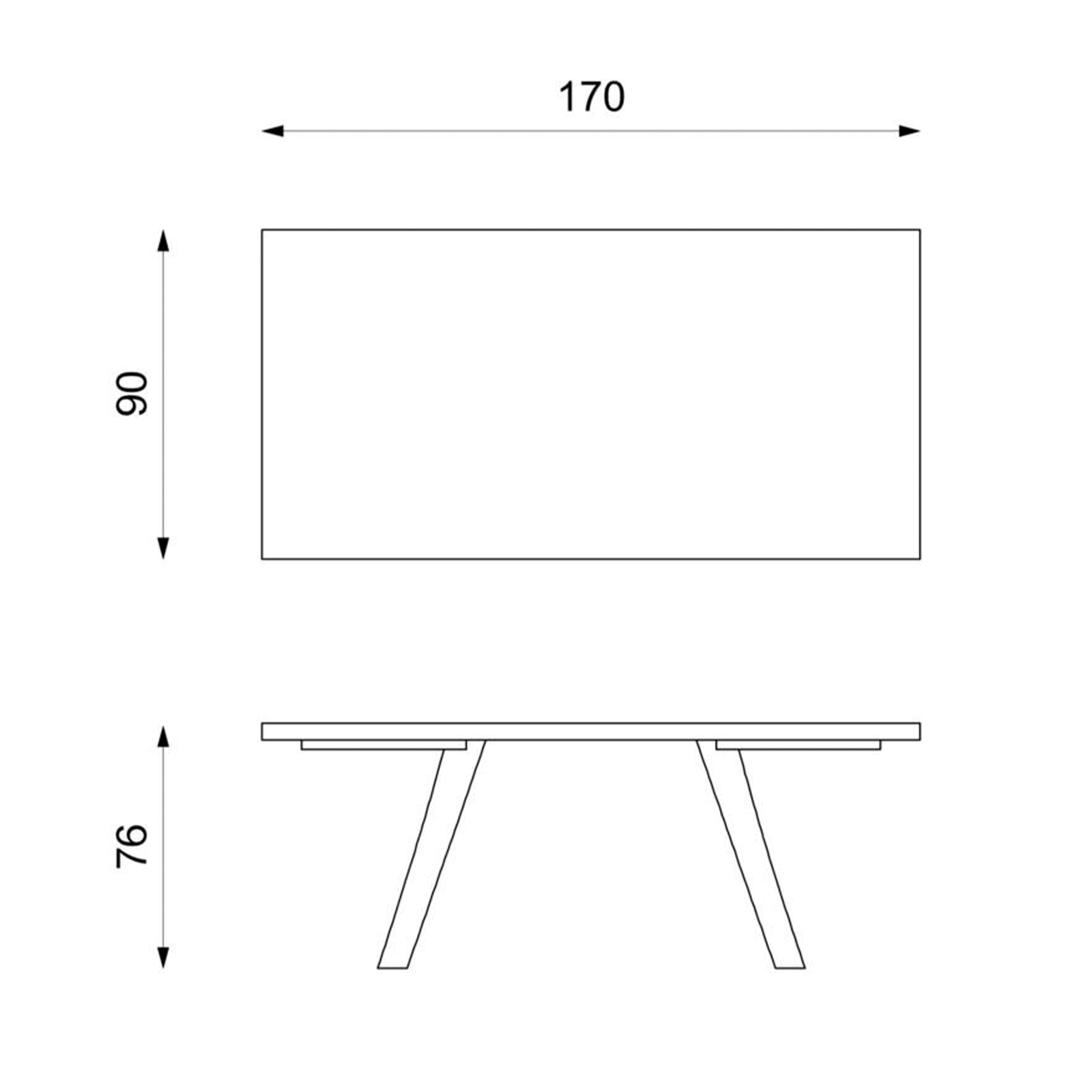 Tavolo allungabile "Hugo" piano in HPL gambe in alluminio 10 posti cm 270x90 76h