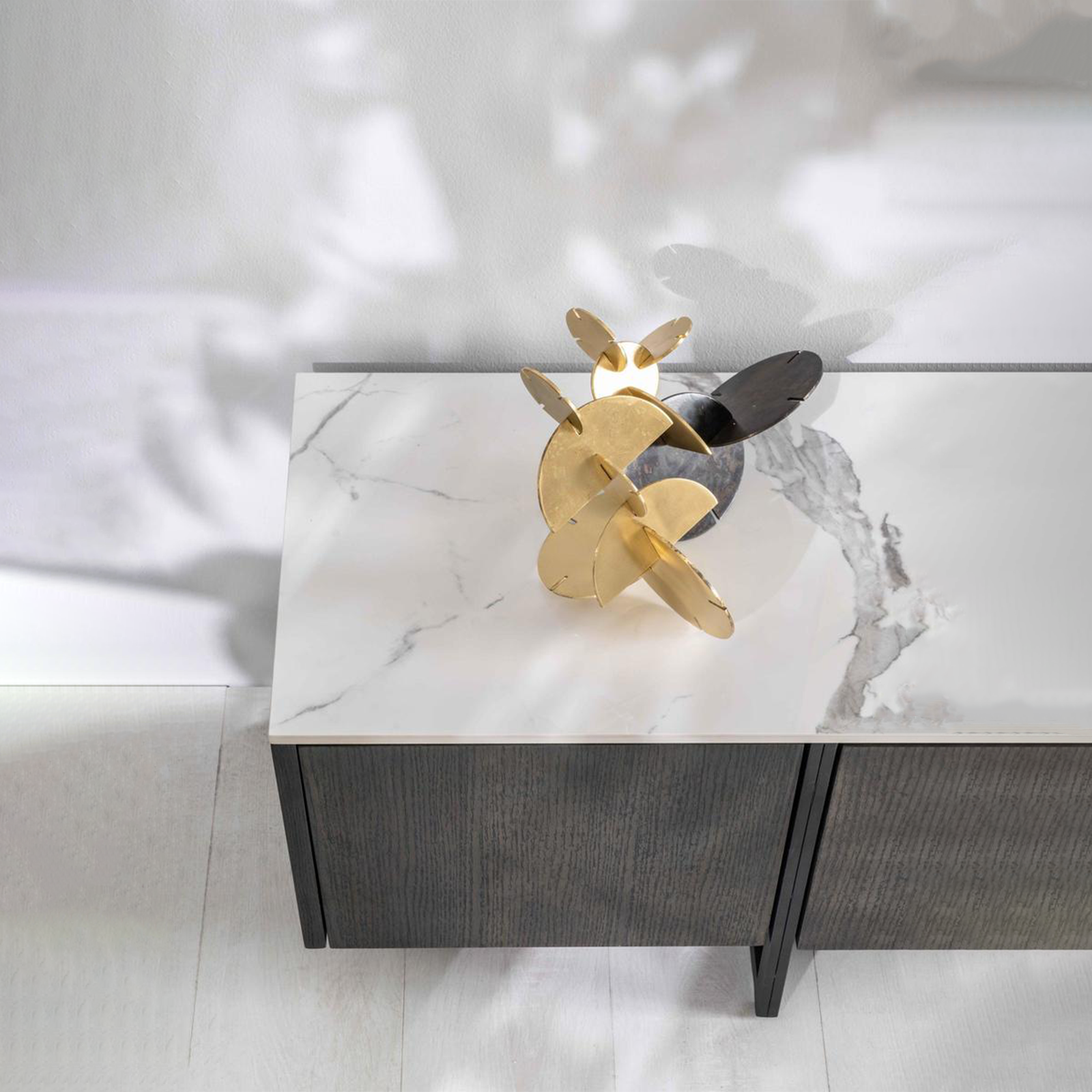 Madia in legno "Alpha" con piano in ceramica 4 ante cm 160x40 85h