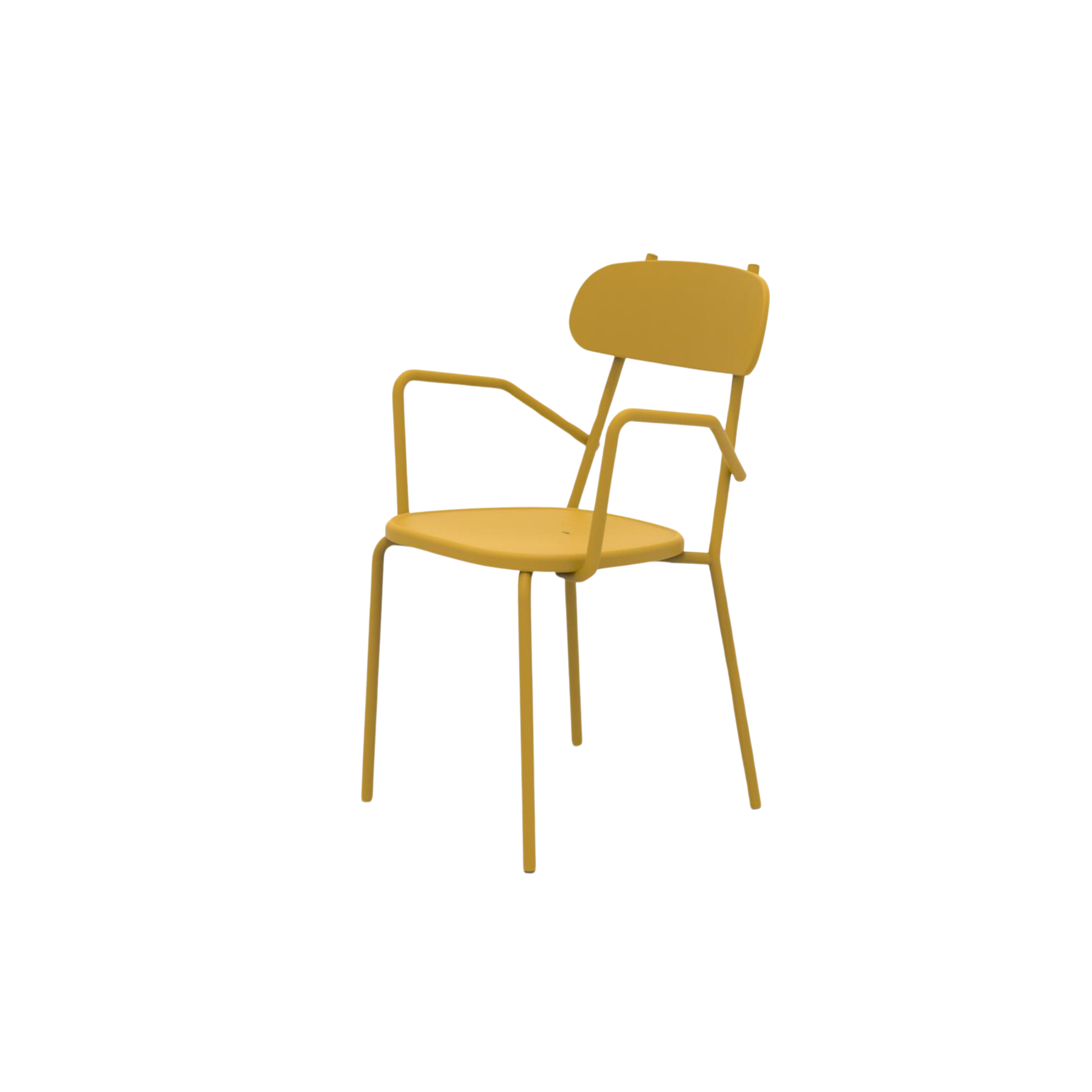 Set di sedie "Fox" da giardino in metallo verniciato impilabili cm 53x53 84h