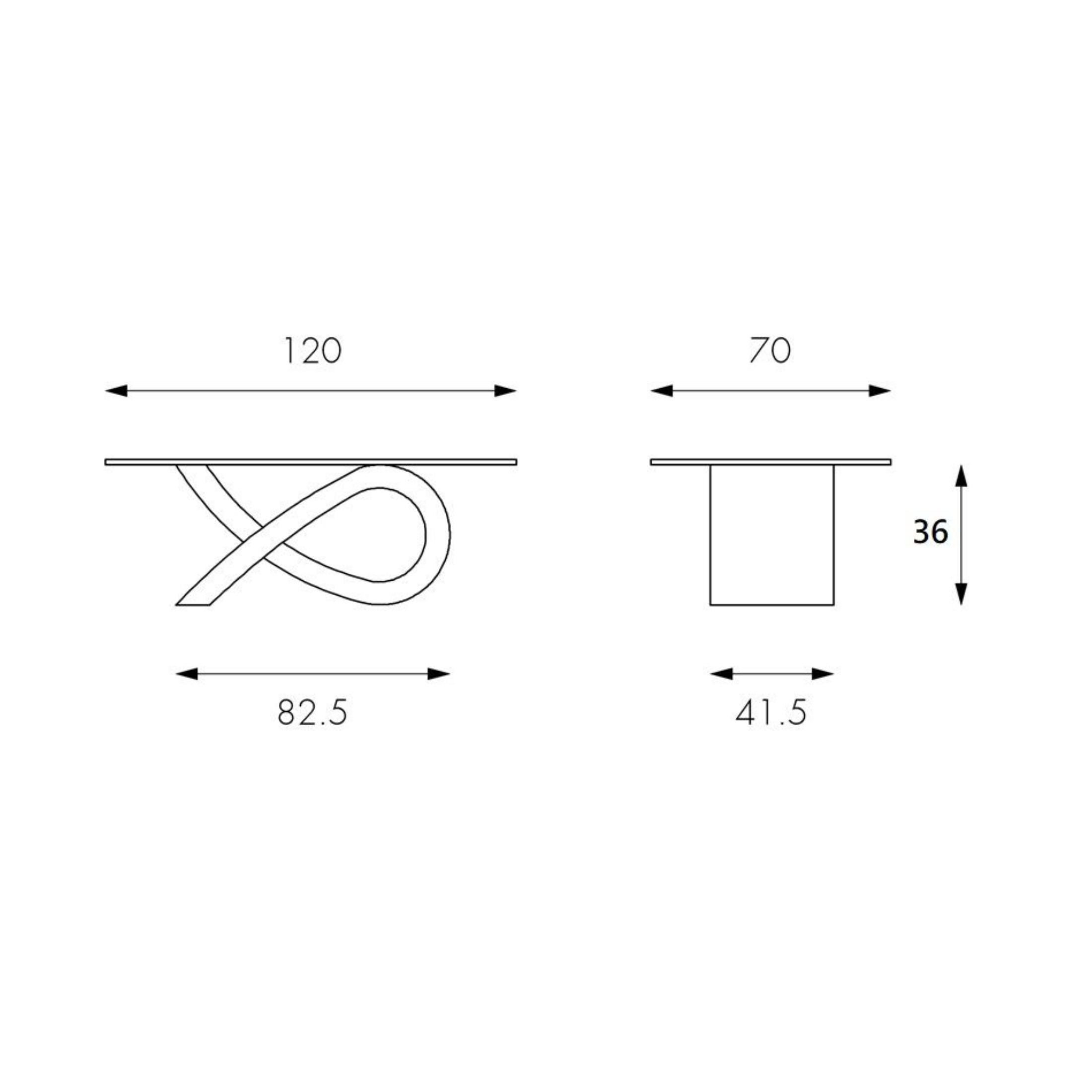 Tavolino basso in pietra fossile "Flake" top in vetro temperato cm 120x70 37h