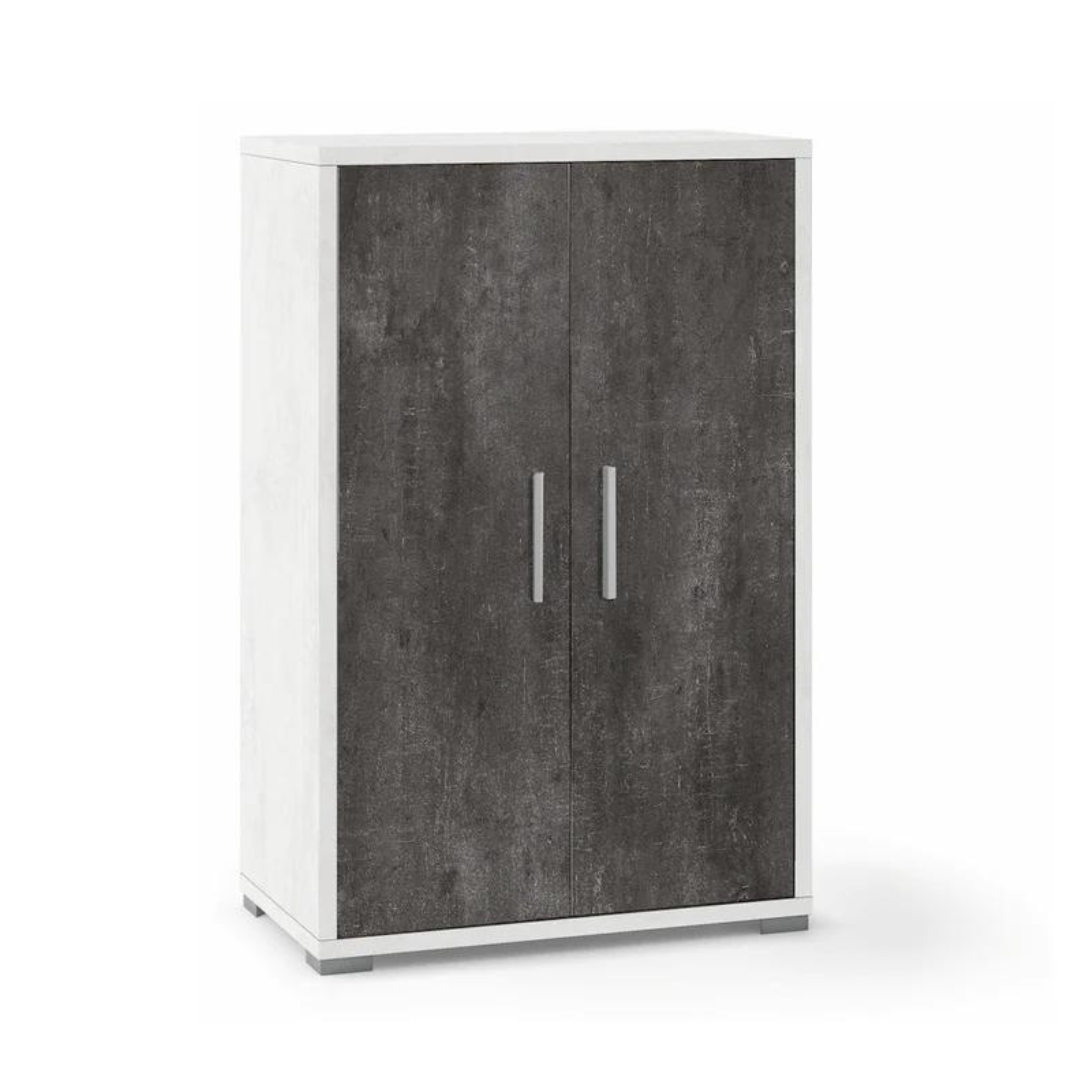 Mobile 2 ante con ripiani regolabili "Charme" armadio multiuso cm 71x41 110h