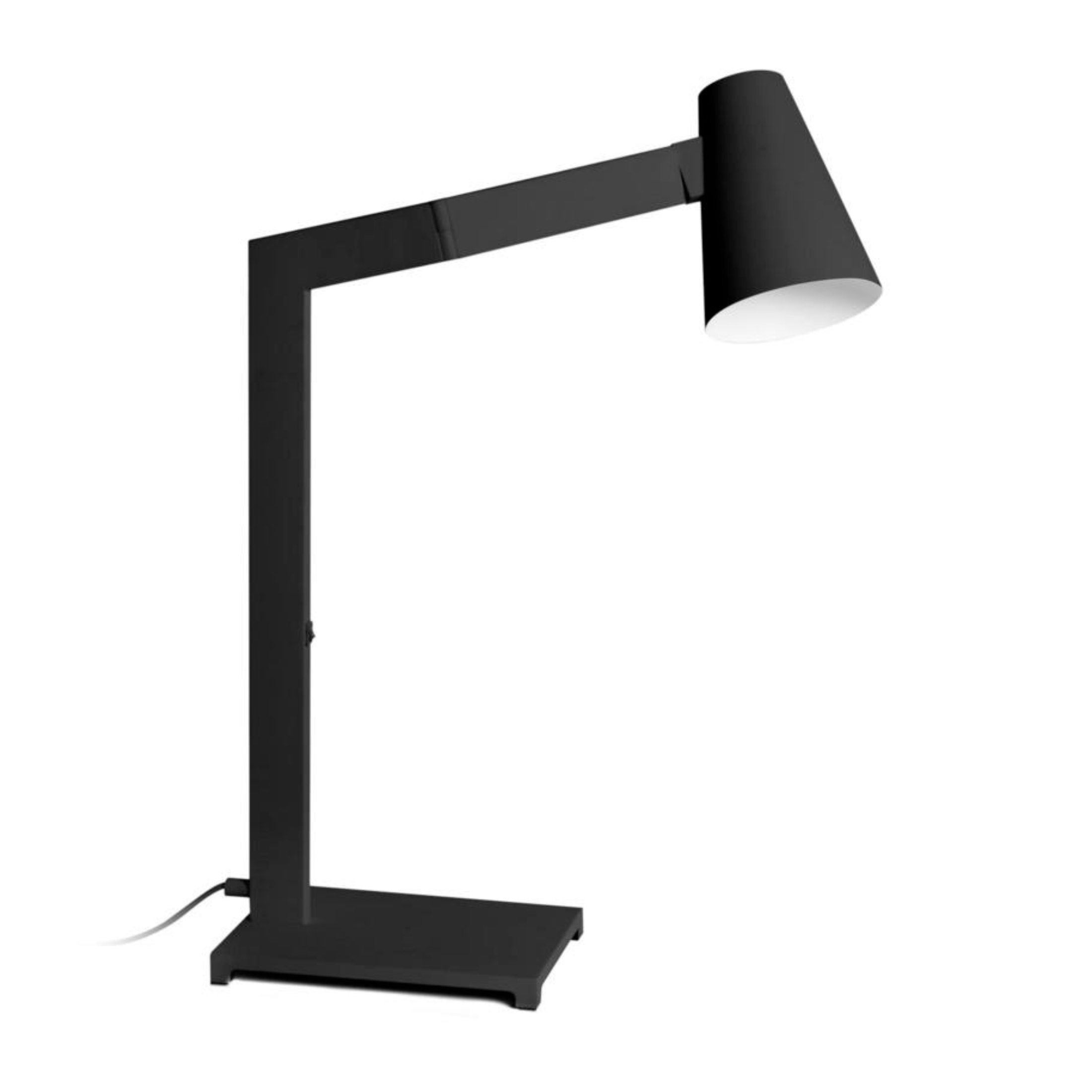 Lampada da tavolo "Indi" con paralume in metallo nero cm 15x42 60,5h