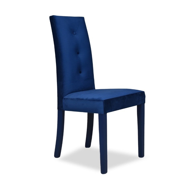 Set di sedie da pranzo "Montecarlo" imbottite in velluto con 3 bottoni cm 47x46 101h
