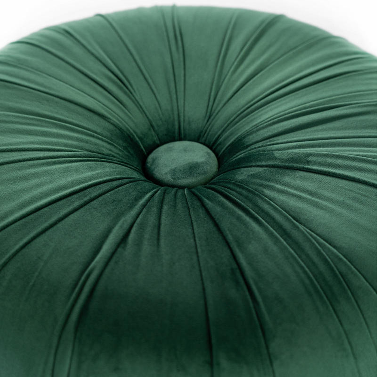 Pouf sgabello "Mathilde" tondo da soggiorno in velluto cm 36x36 30h