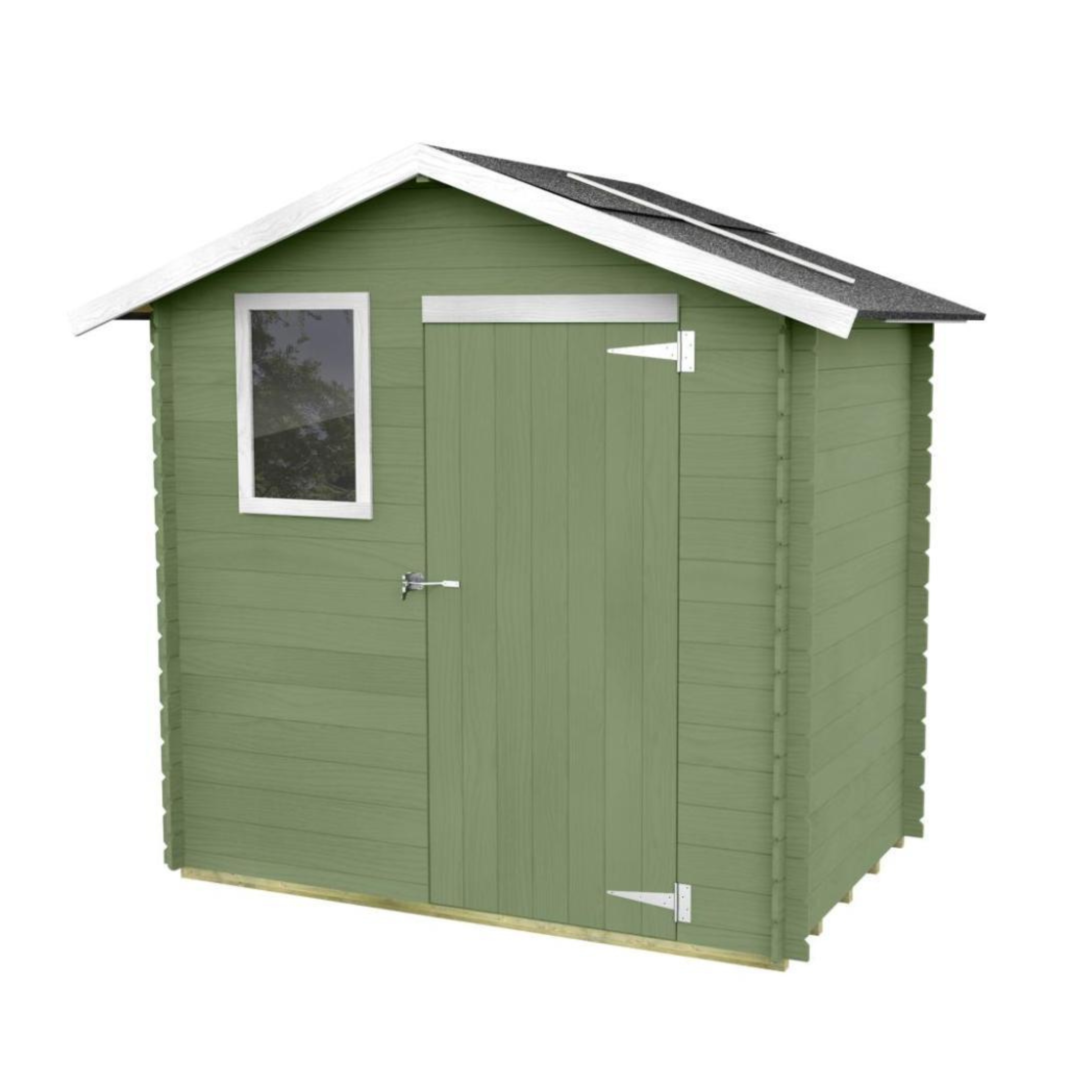 Casetta in legno da giardino "Kreta" porta singola cieca con finestra cm 198x130 205h