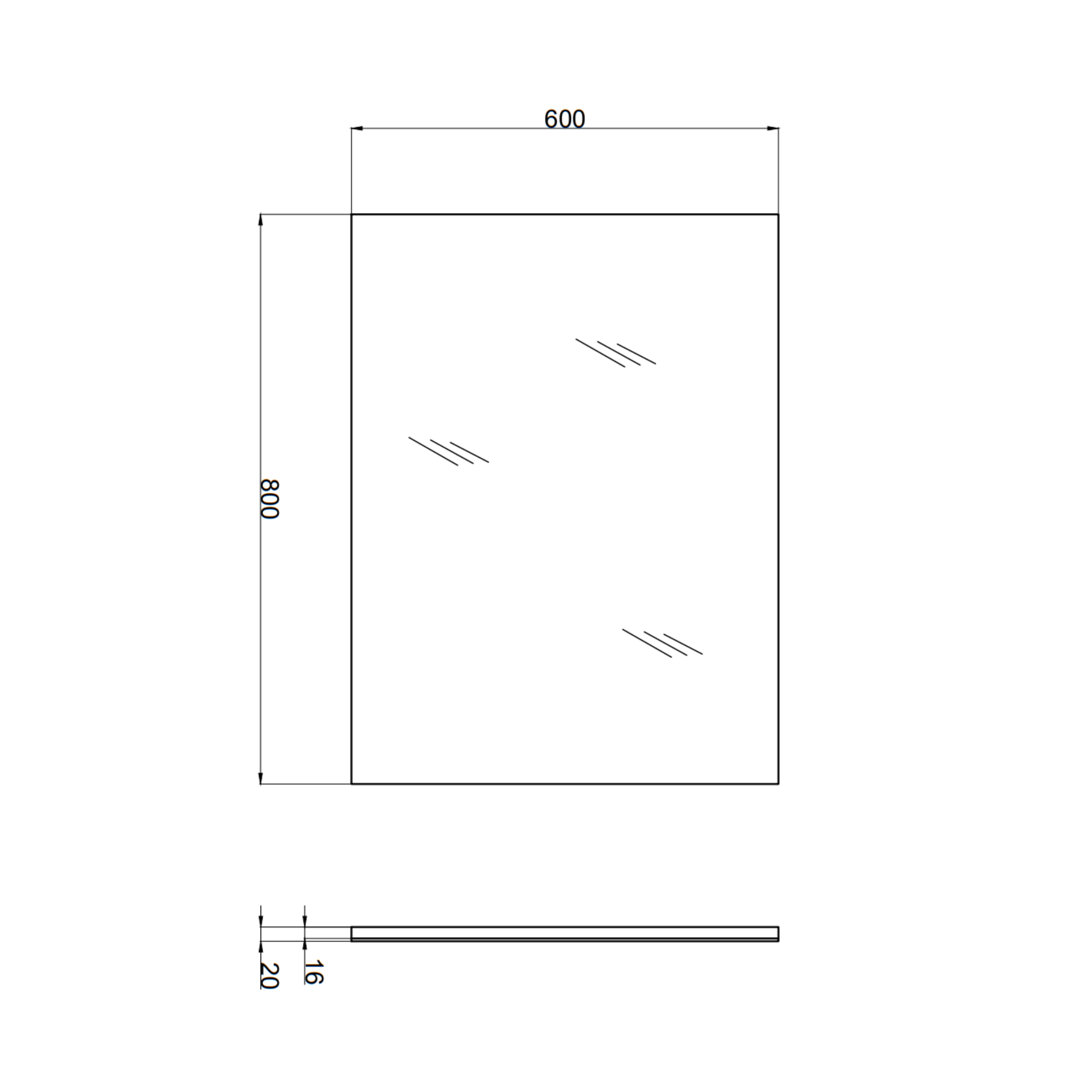 Mobile da bagno bianco "Belize80" sospeso con due cassetti e lavabo in ceramica