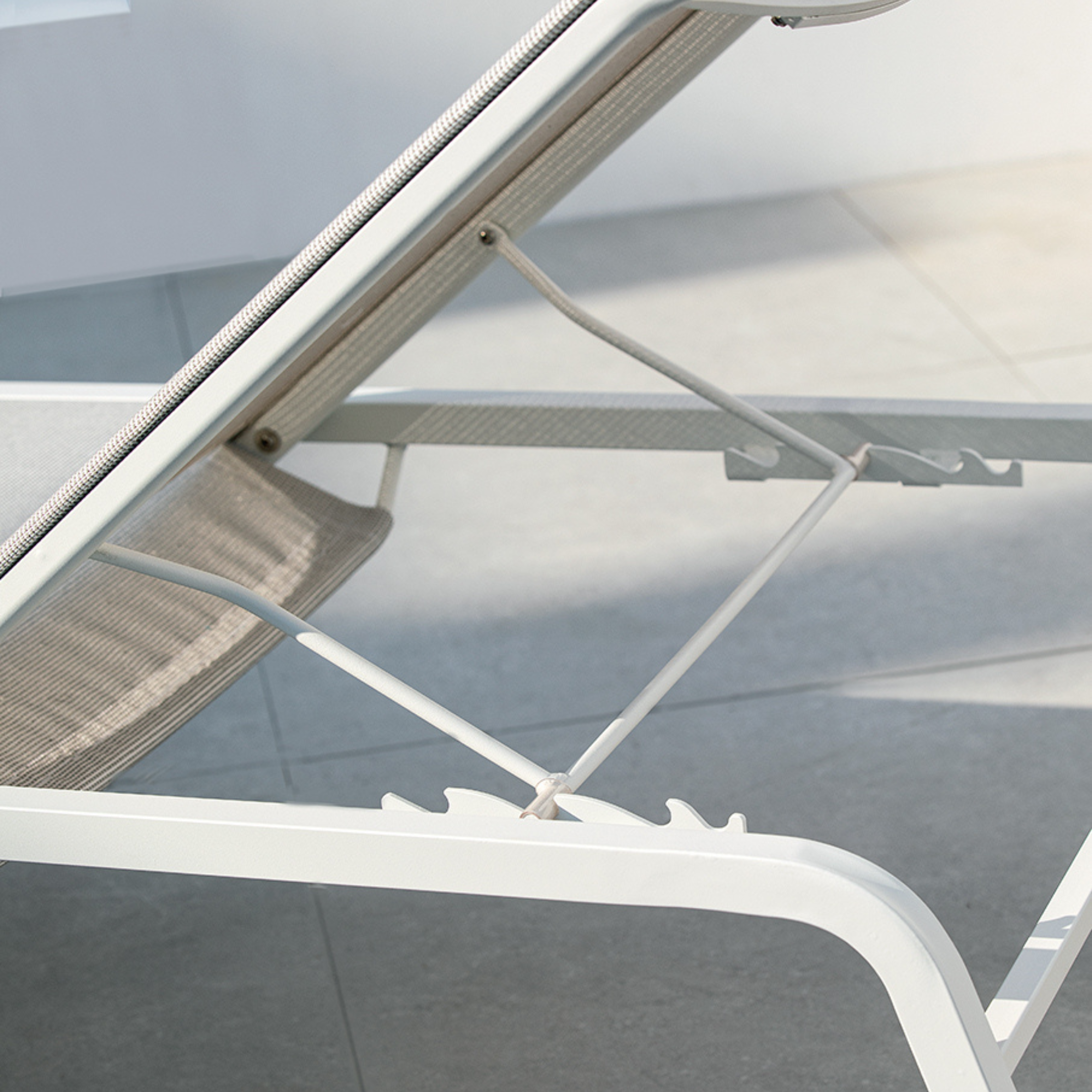 Lettino prendisole in tessuto e alluminio "Alice4" da giardino impilabile cm 198x80 97h