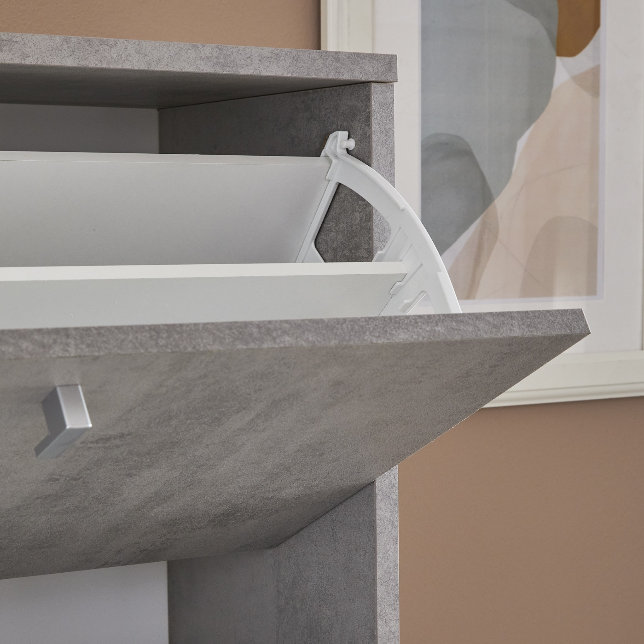 Scarpiera a specchio 5 ante "Pegaso1" in legno cm 63x29 190h