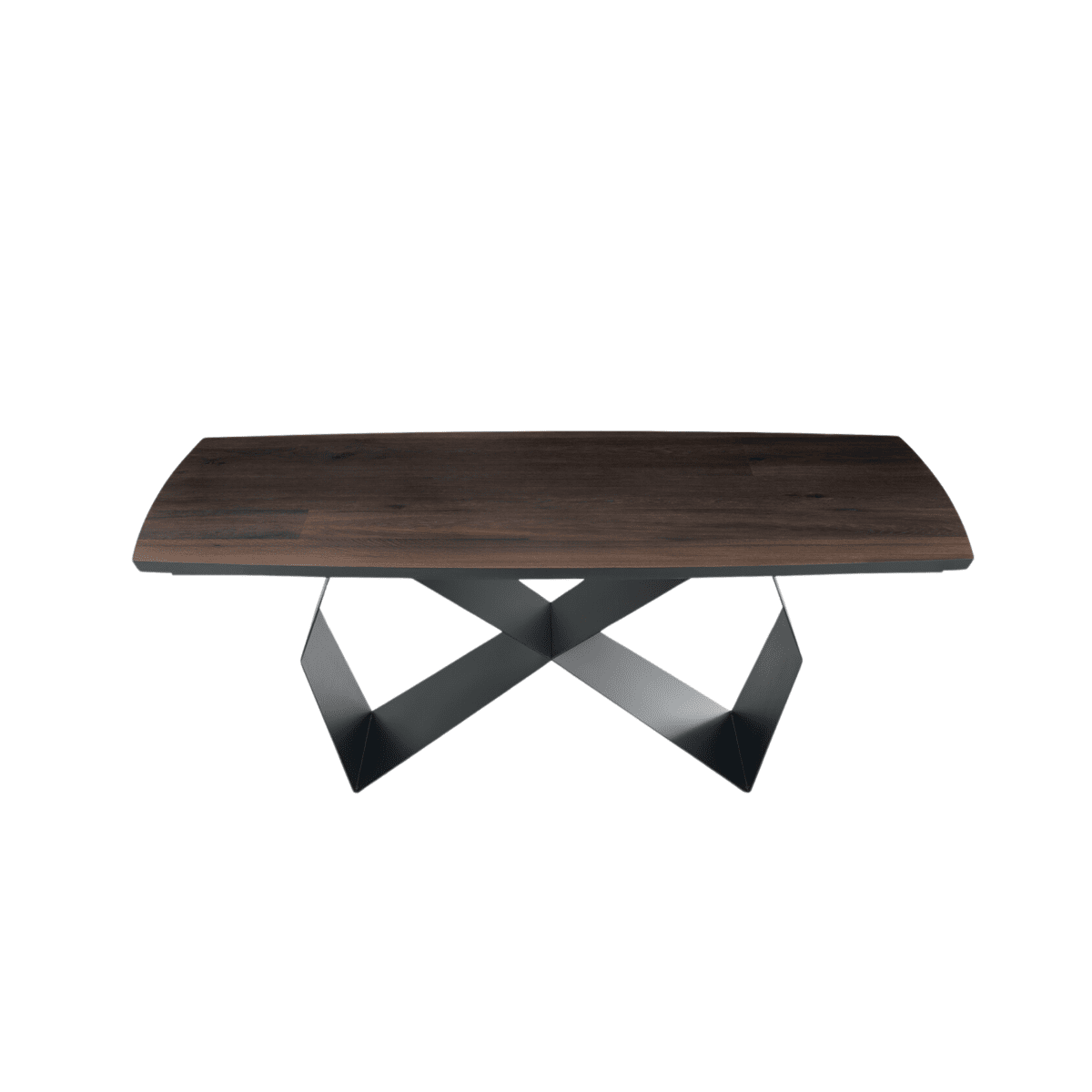 Tavolo fisso da pranzo "Reina" con base in metallo e piano in rovere cm 200x100 75h - MondoViro