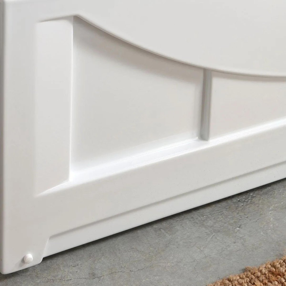 Vasca da bagno angolare con idromassaggio "Doris" in acrilico bianco cm 170x78 65h - MondoViro