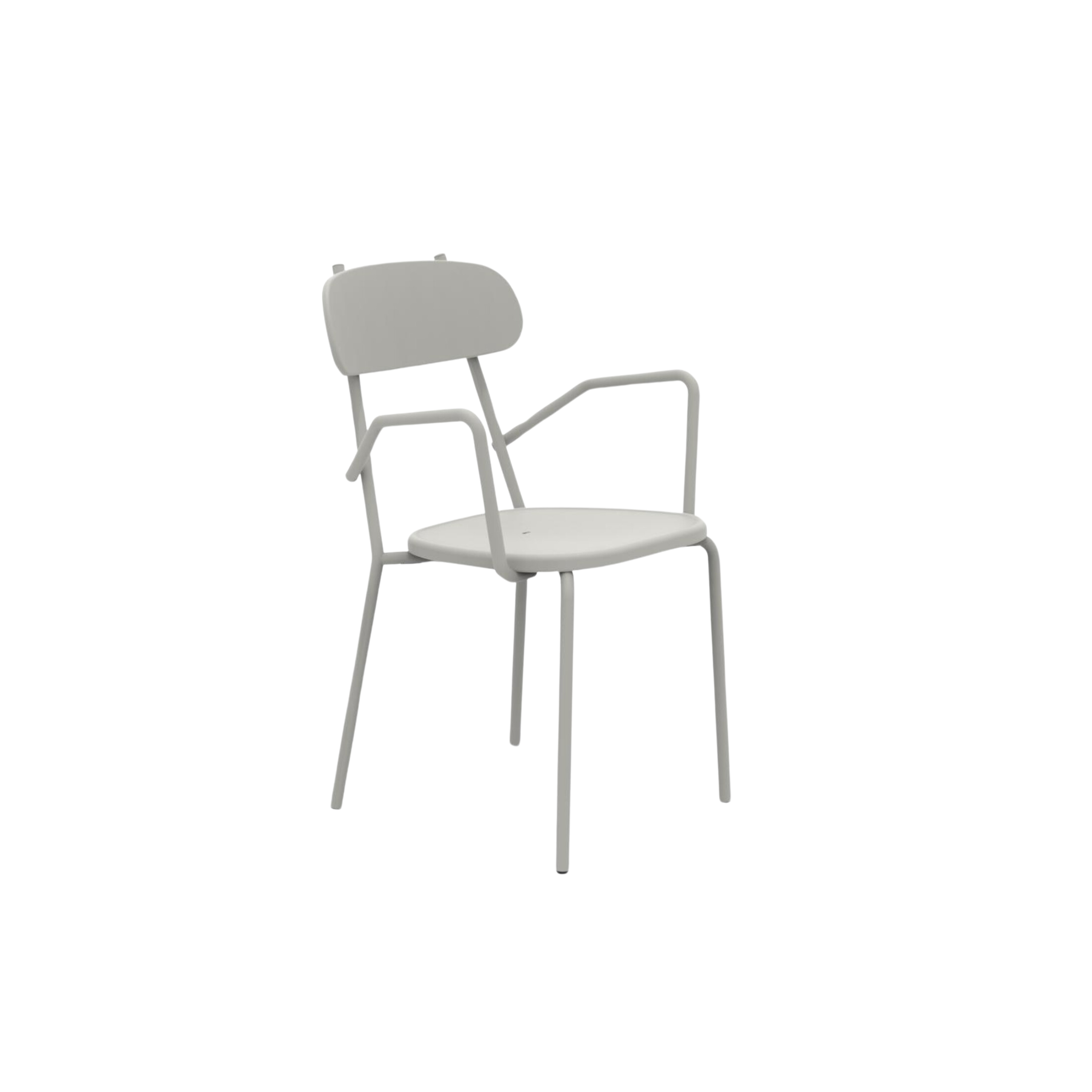 Set di sedie "Fox" da giardino in metallo verniciato impilabili cm 53x53 84h