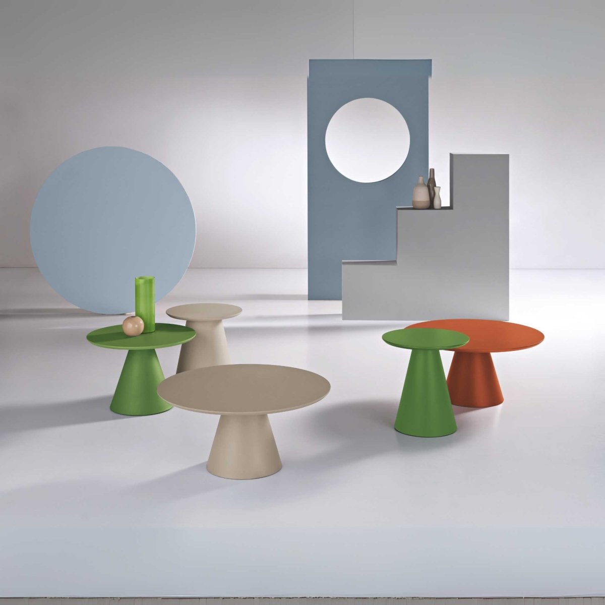 Tavolino da caffè rotondo "Bonito" versatile colorato - MondoViro