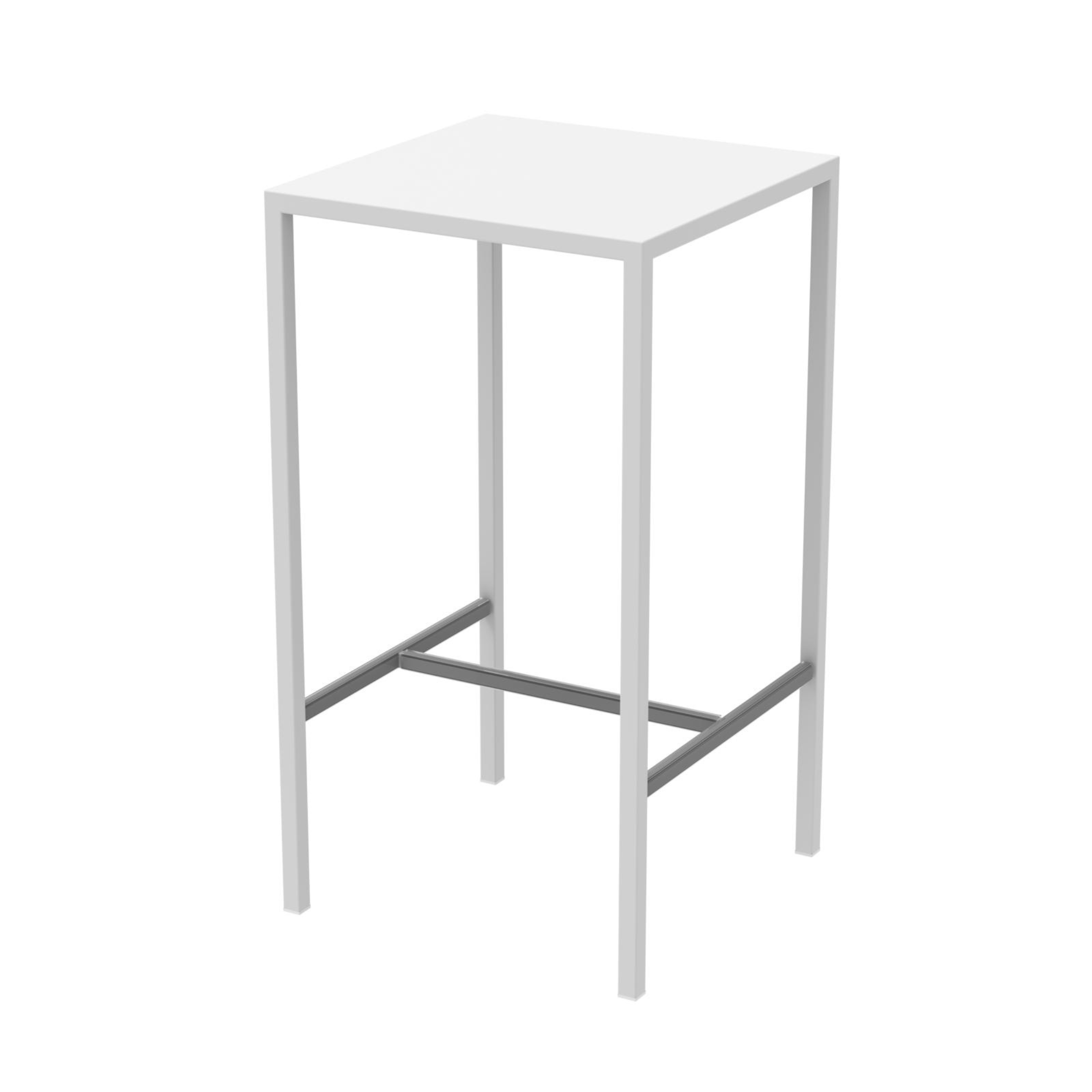 Tavolo alto in metallo verniciato "Seaside" da bar e giardino moderno h 110 cm