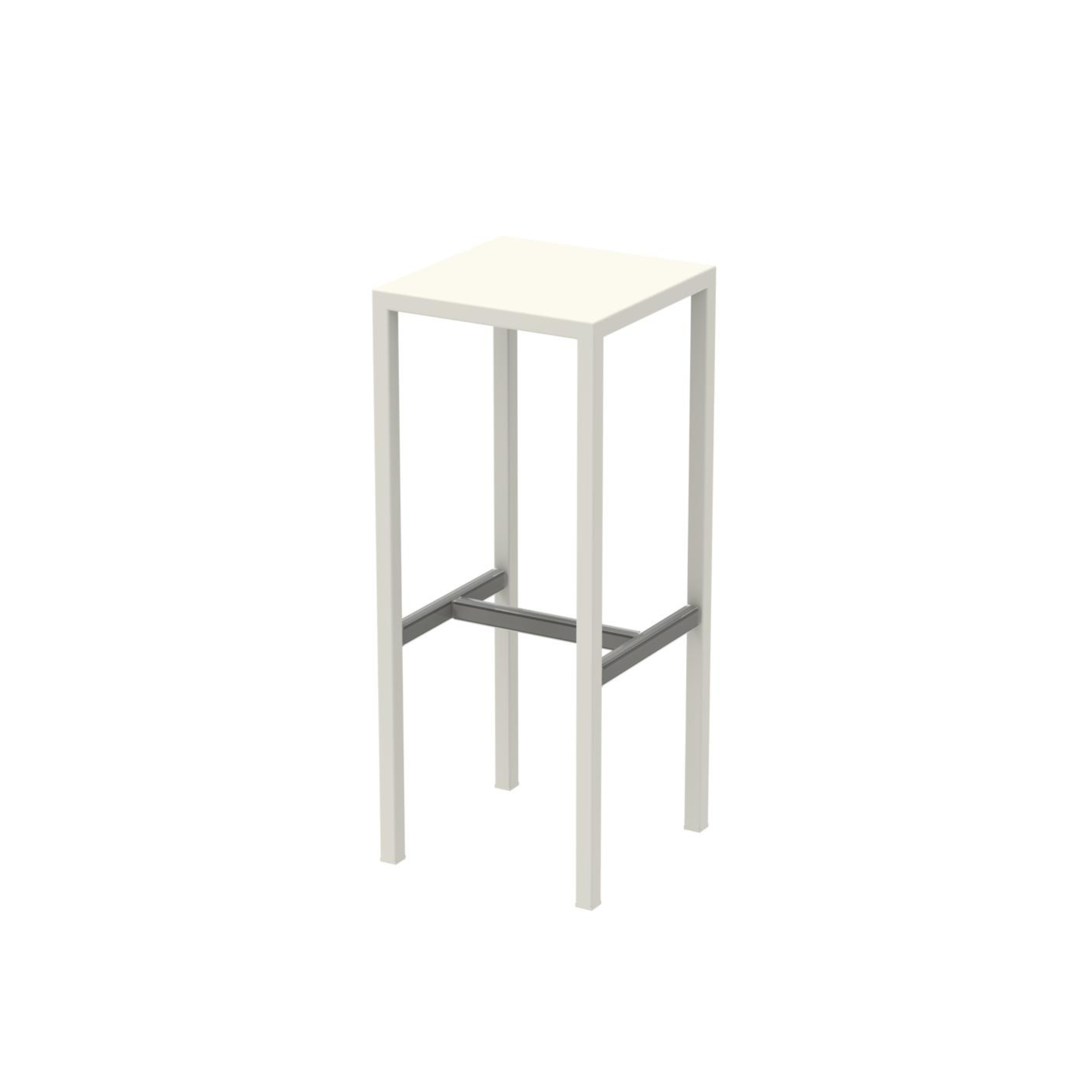 Sgabello in metallo verniciato "Seaside" da giardino cm 32x32 78h