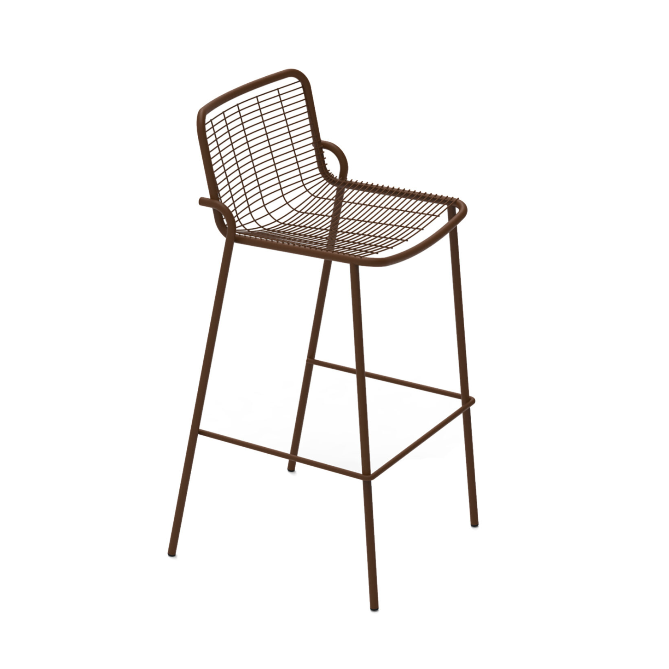 Set di sgabelli alti in metallo verniciato "Roma" impilabili da giardino cm 50x52 100h