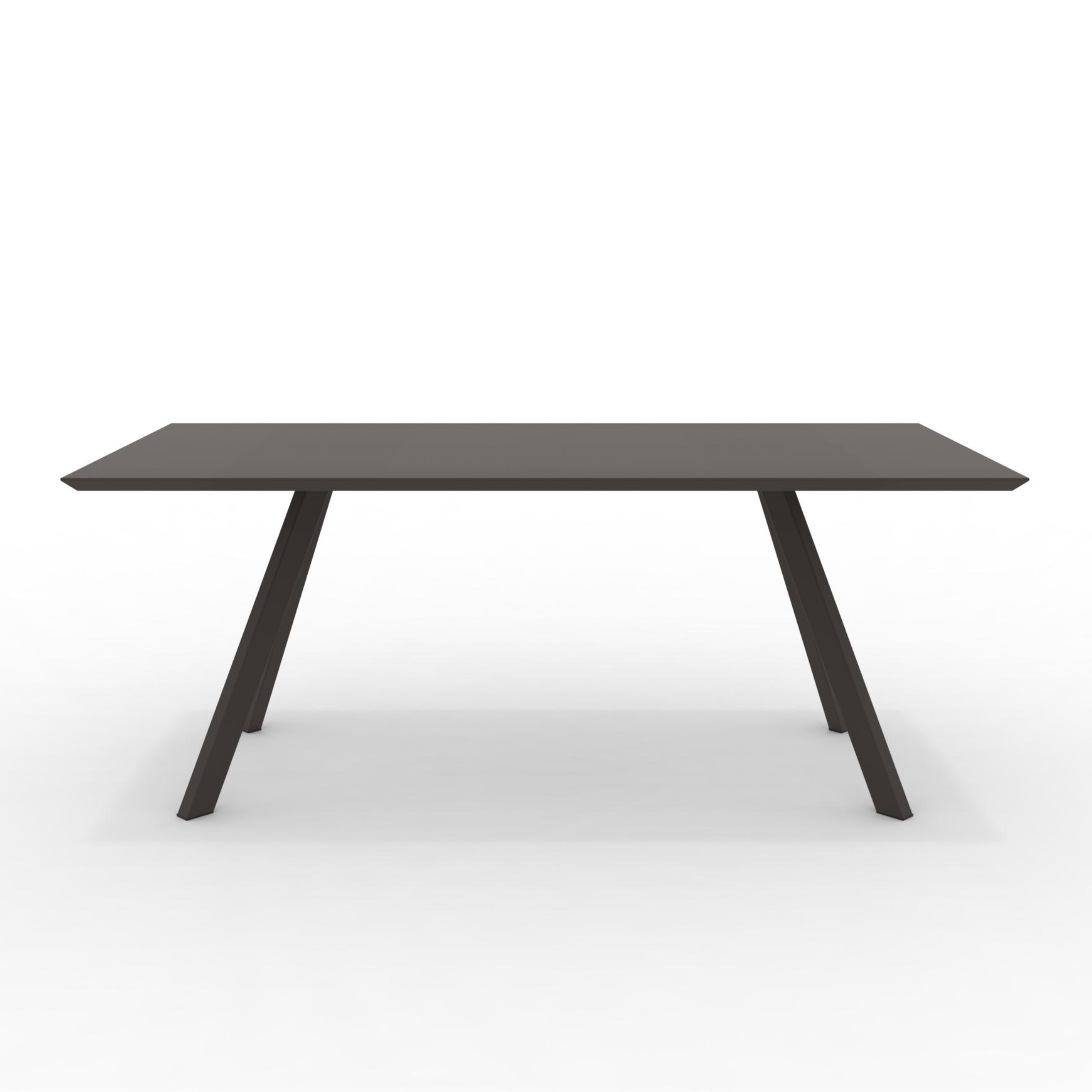 Tavolo fisso in metallo verniciato "Daisy8" da giardino moderno cm 185x90 75h