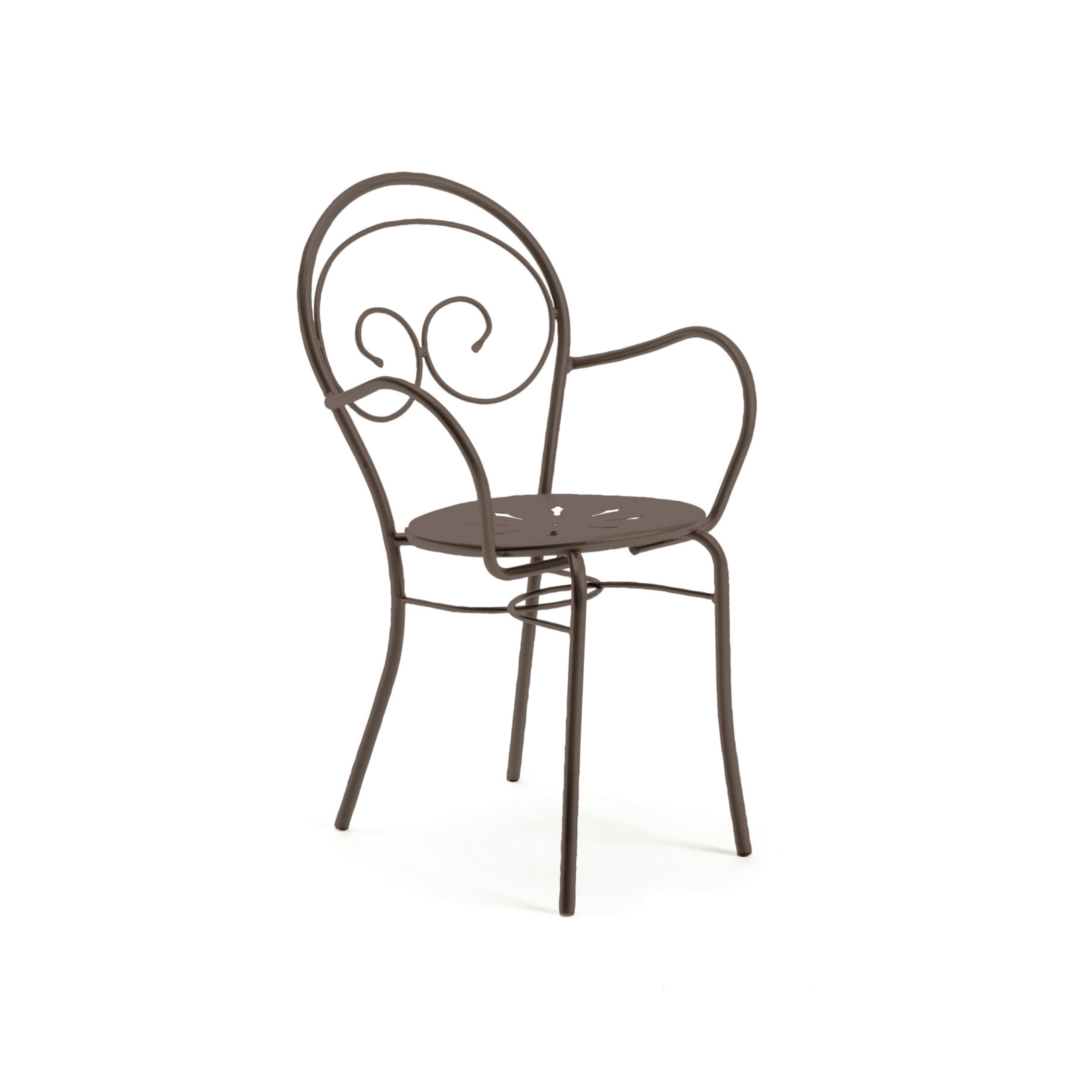 Set di sedie in metallo verniciato "Mimmo" impilabili da giardino cm 51x52 89h