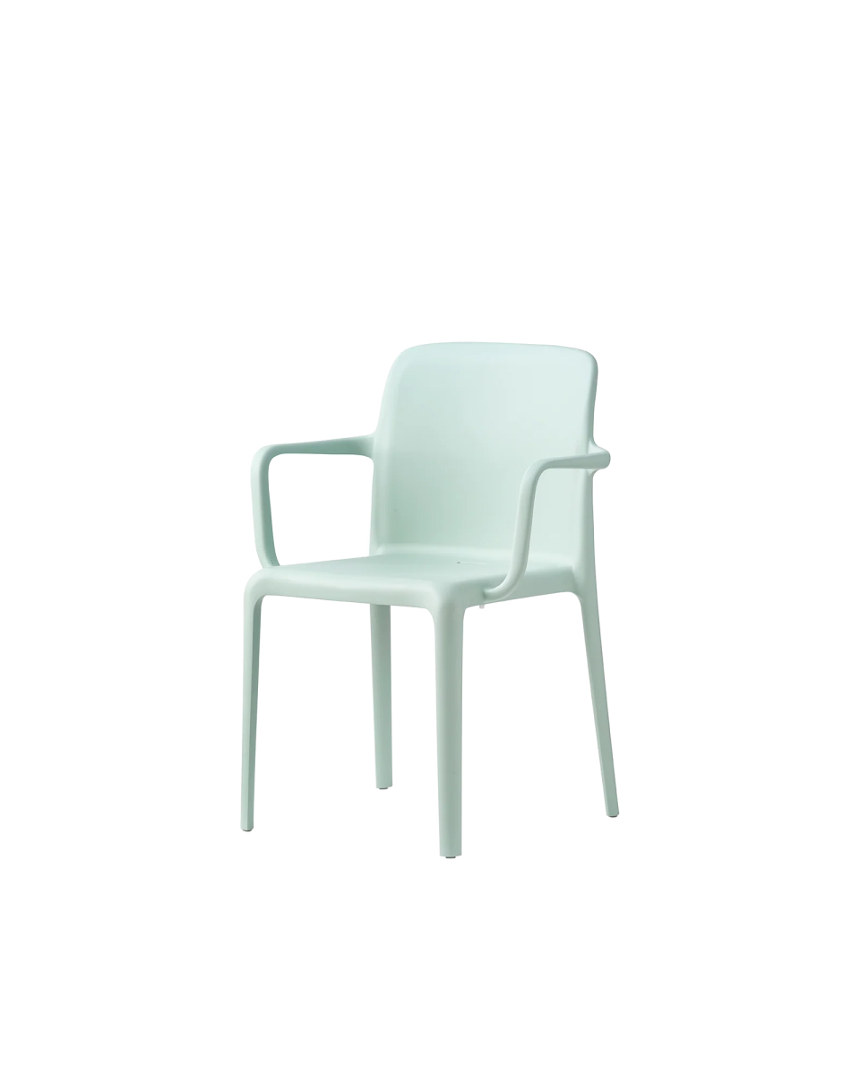 Set di sedie moderne in polipropilene "Bayo" impilabili per esterno e interno cm 60x54 82,5h - MondoViro