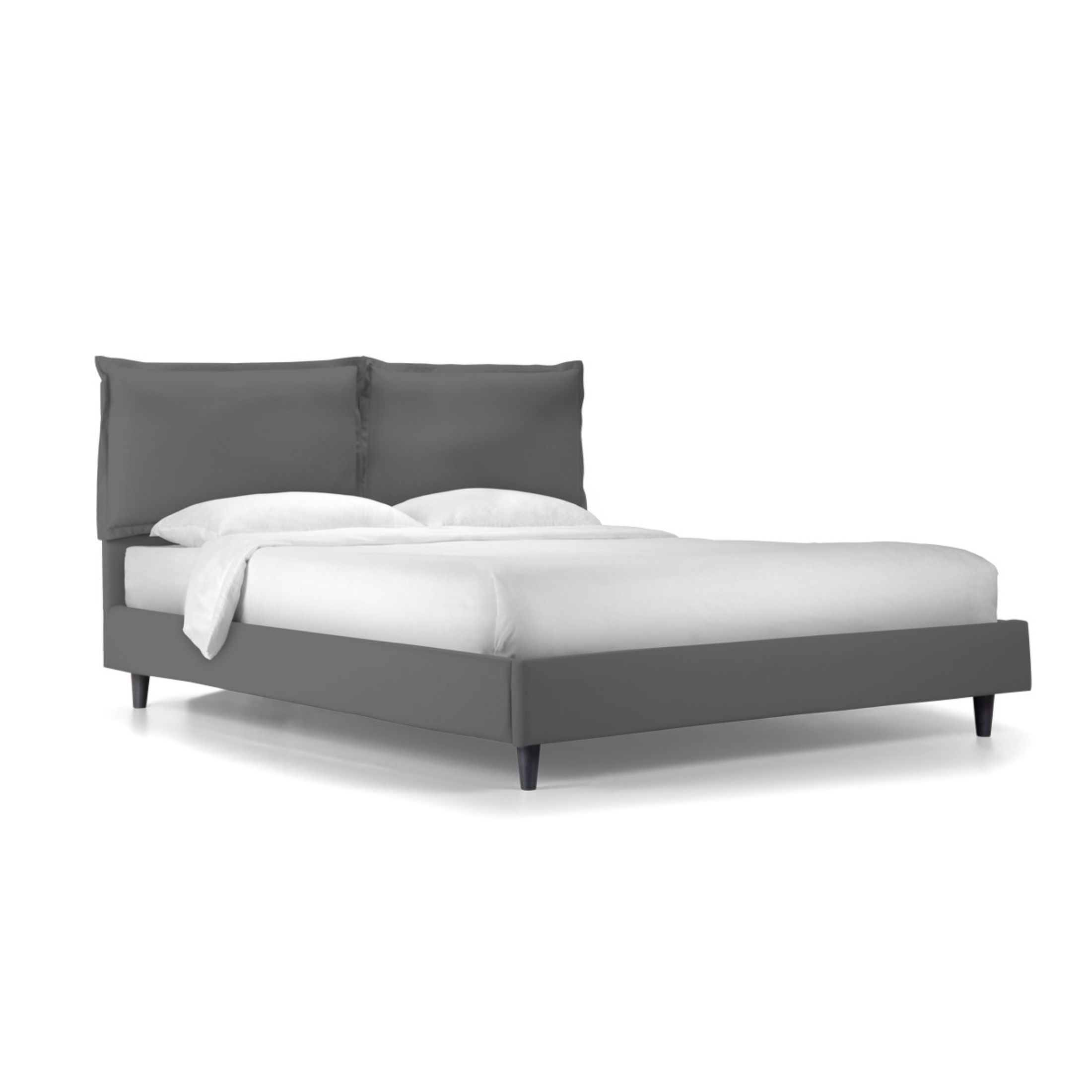 Letto matrimoniale "Cuba" in tessuto idro con contenitore capiente