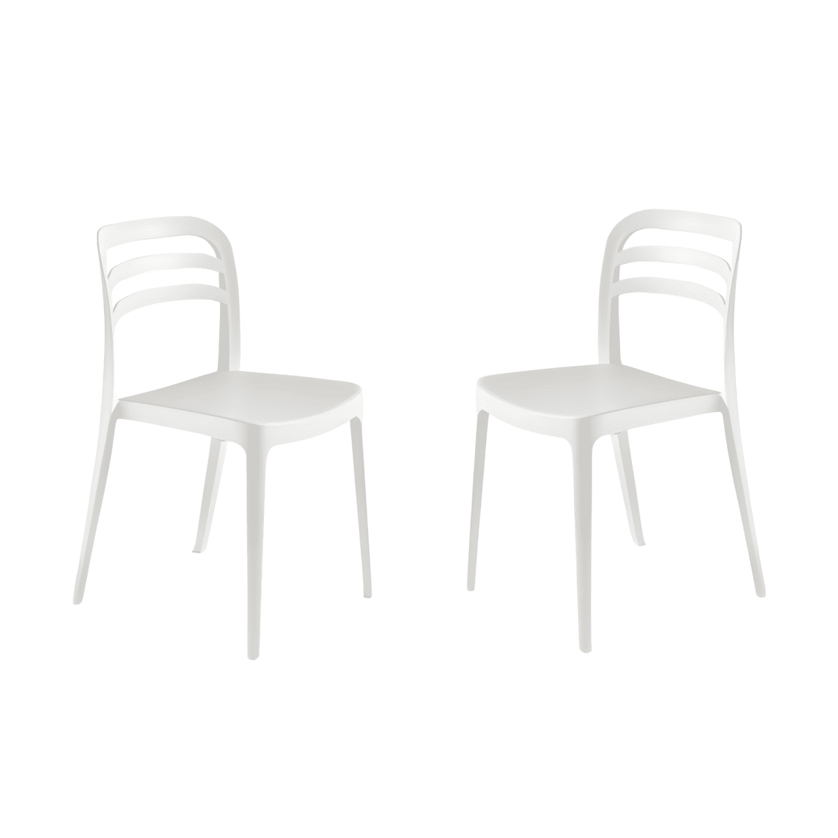 Set di sedie da pranzo "Guapa" in polipropilene cm 50x51 82h - MondoViro