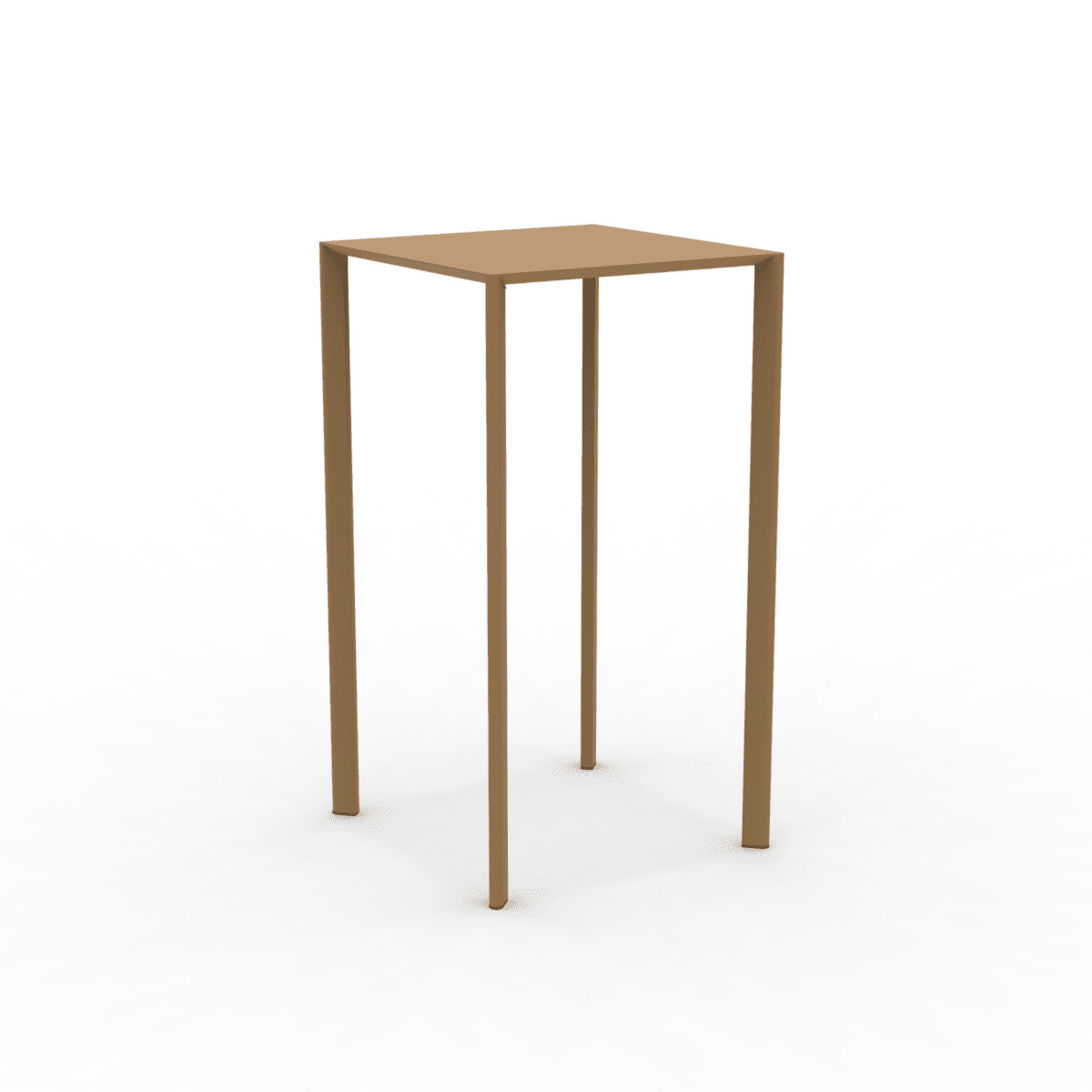 Tavolo alto quadrato in metallo "Fox2" per giardino impilabile cm 60x60 110h - MondoViro