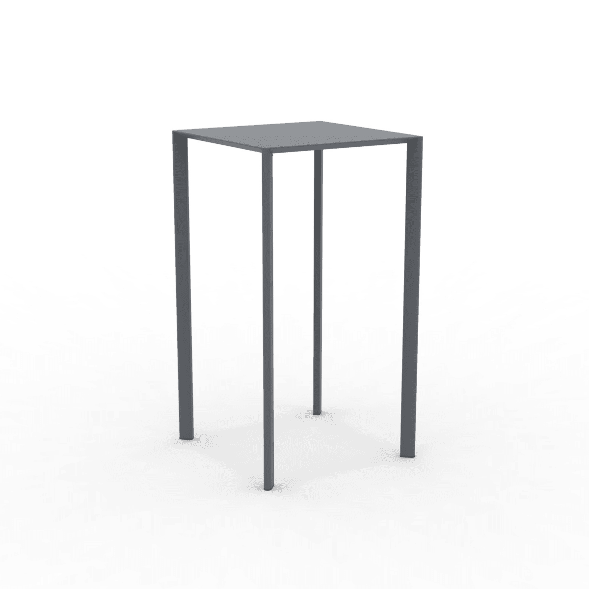 Tavolo alto quadrato in metallo "Fox2" per giardino impilabile cm 60x60 110h - MondoViro