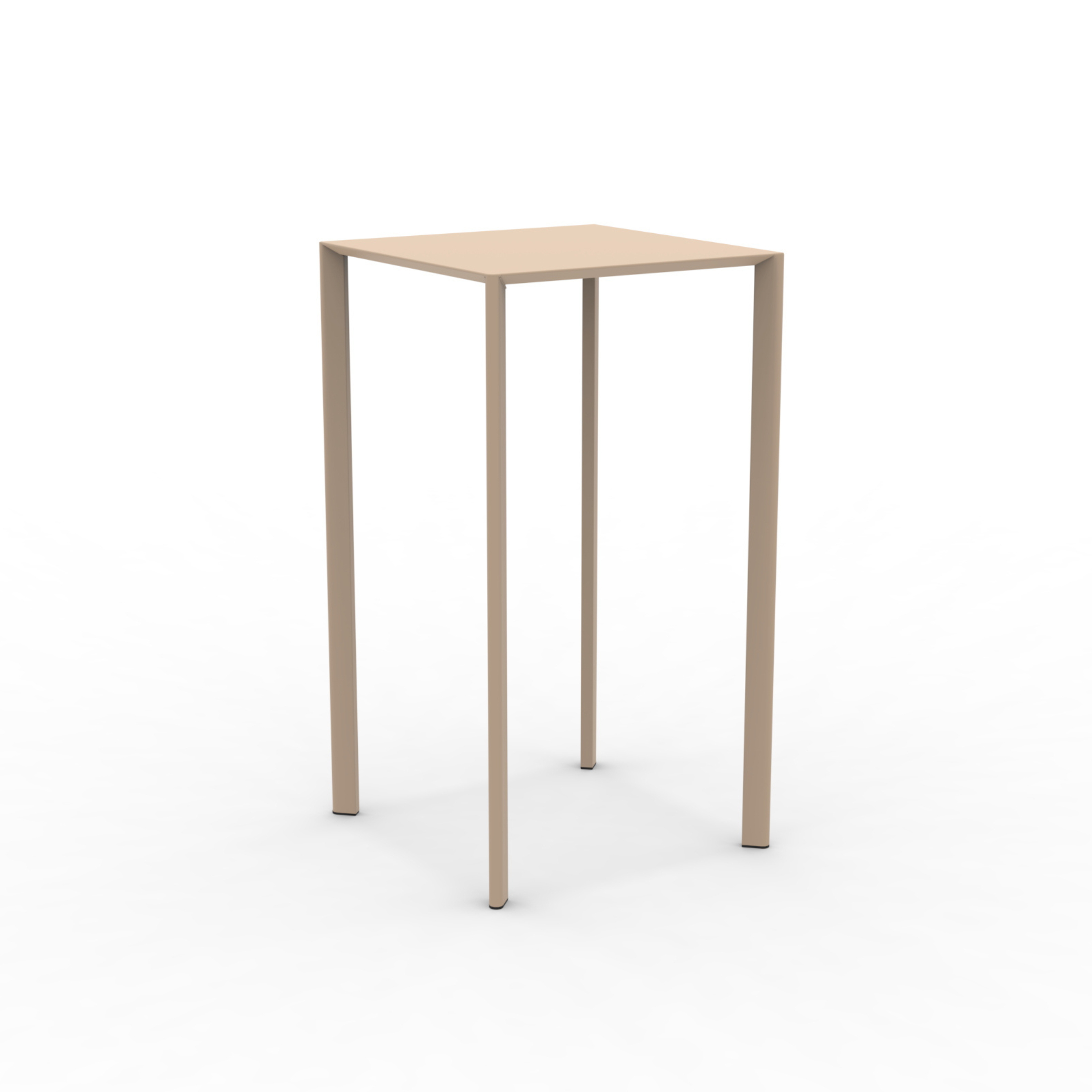 Tavolo alto quadrato in metallo "Fox2" per giardino impilabile cm 60x60 110h