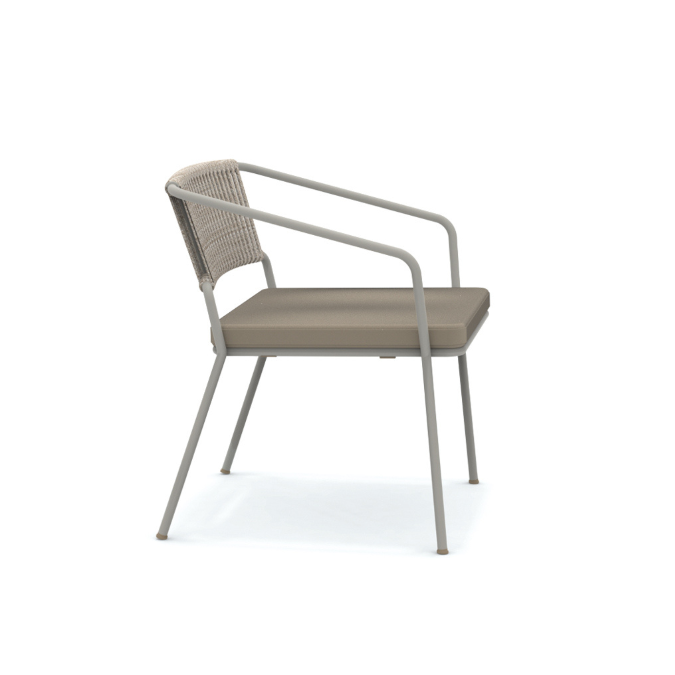 Poltrona bassa in metallo da giardino "Slot" lounge impilabile cm 68x65 76h