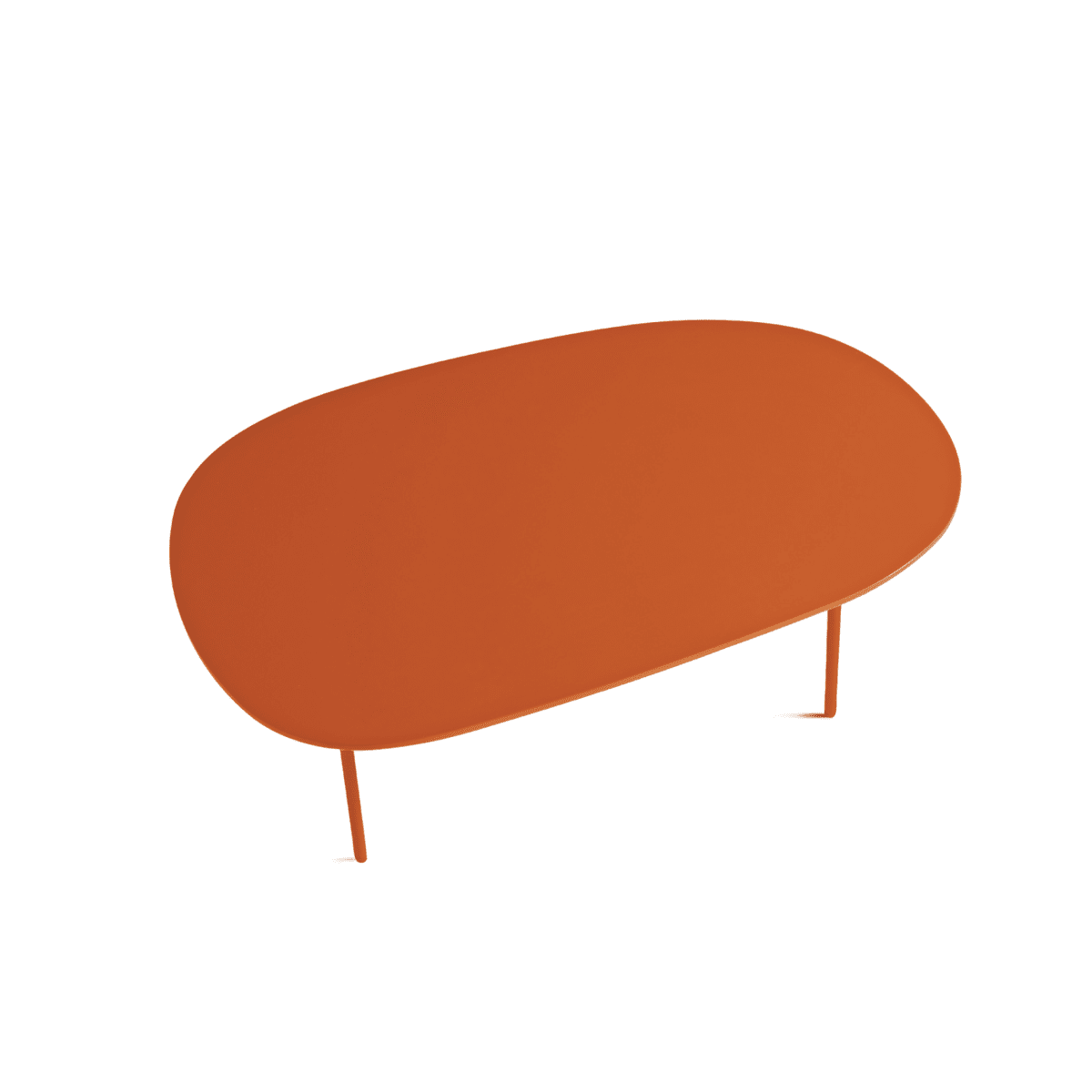 Tavolino moderno "Flex" con piano sagomato e gambe in metallo - MondoViro