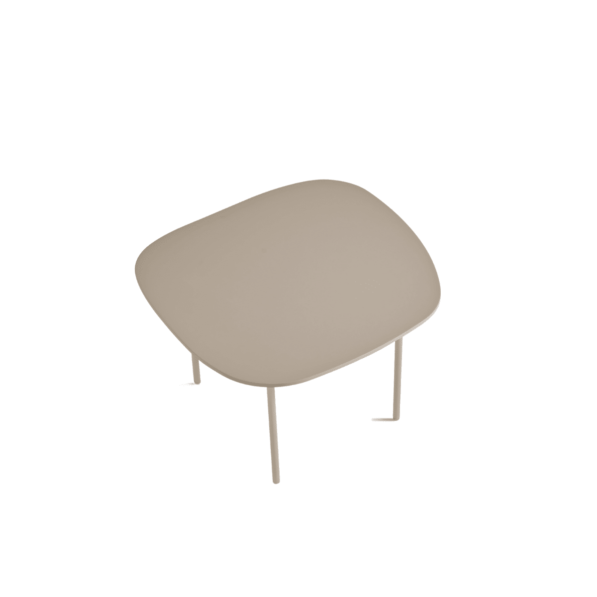 Tavolino moderno "Flex" con piano sagomato e gambe in metallo - MondoViro