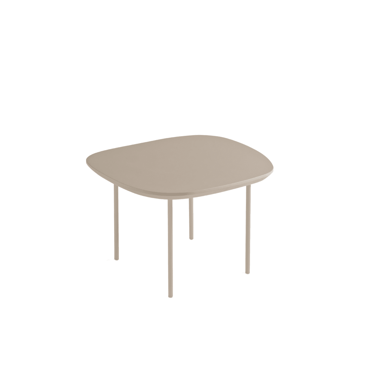 Tavolino moderno "Flex" con piano sagomato e gambe in metallo - MondoViro