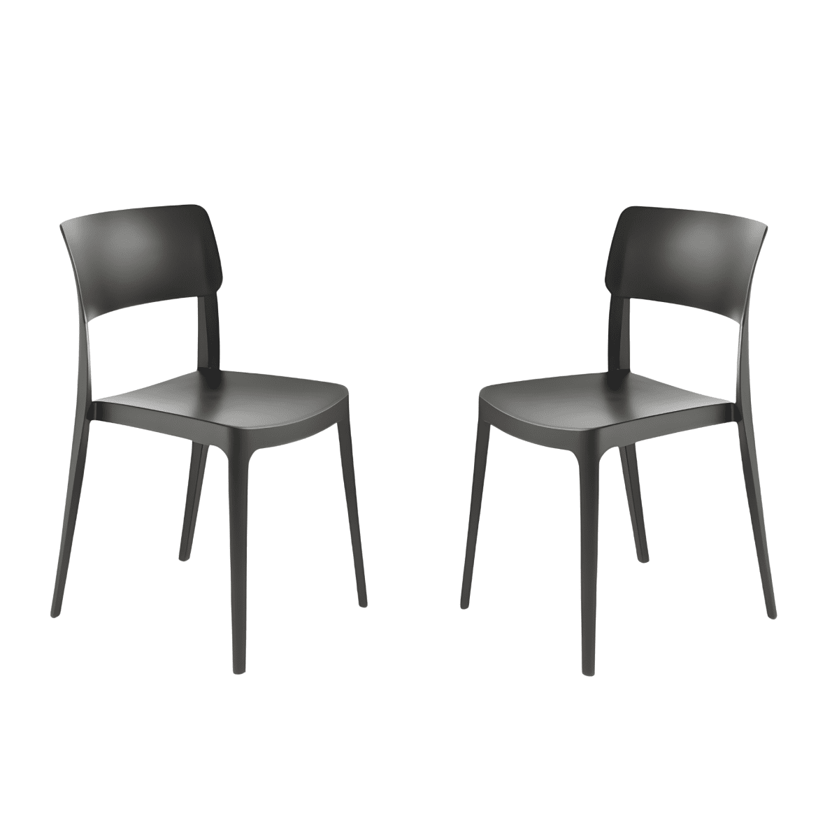 Set sedia impilabili "Maribela" in polipropilene cm 50x51 81h - MondoViro