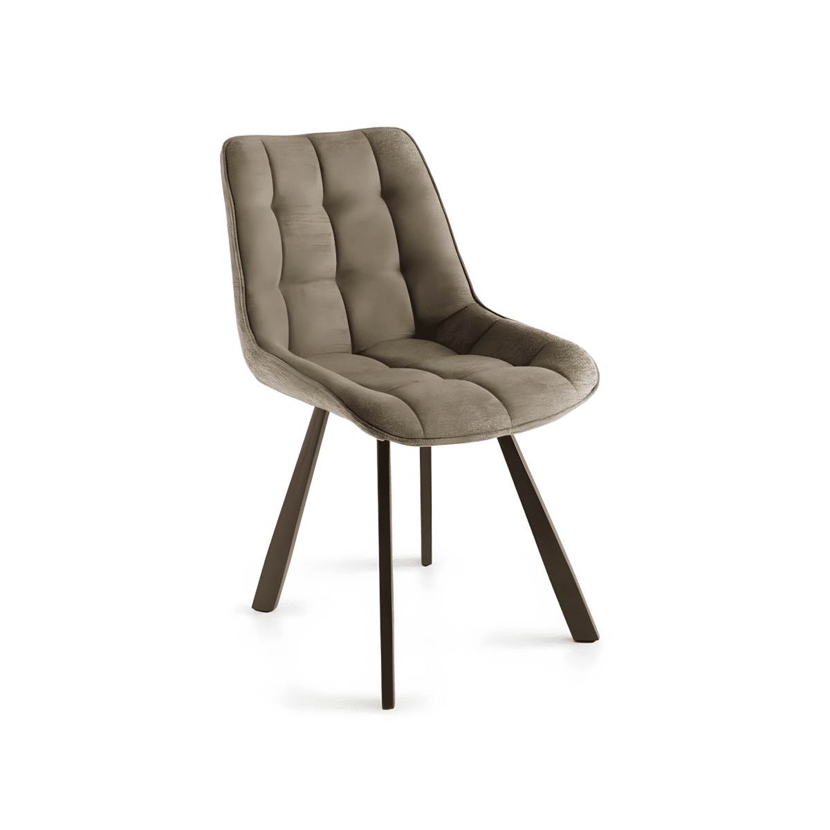 Set di sedie imbottite "Morgan" struttura in metallo cm 49x59 83h - MondoViro