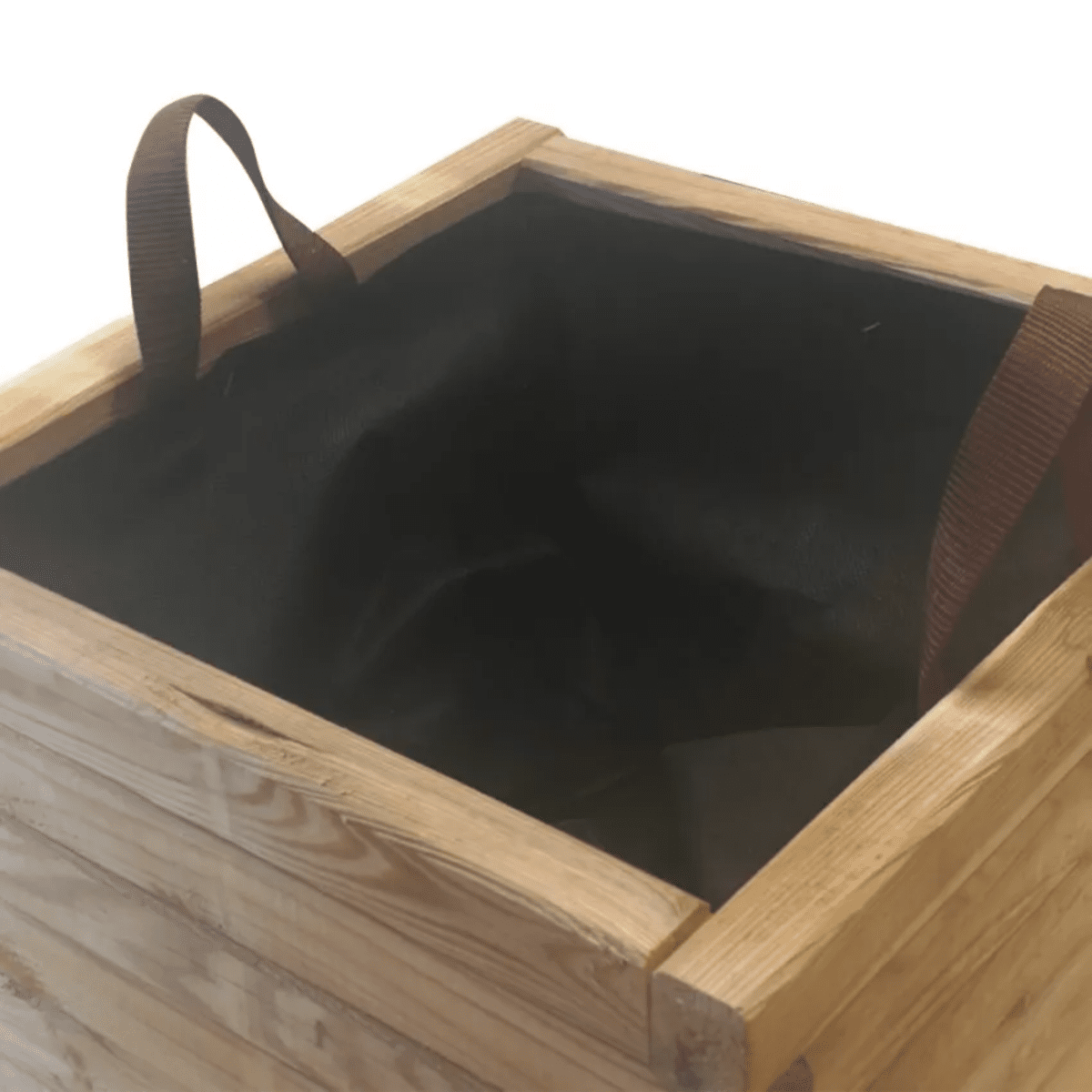 Fioriera quadrata in legno "Lady" per esterni con tessuto TNT cm 40x40 30,5h - MondoViro