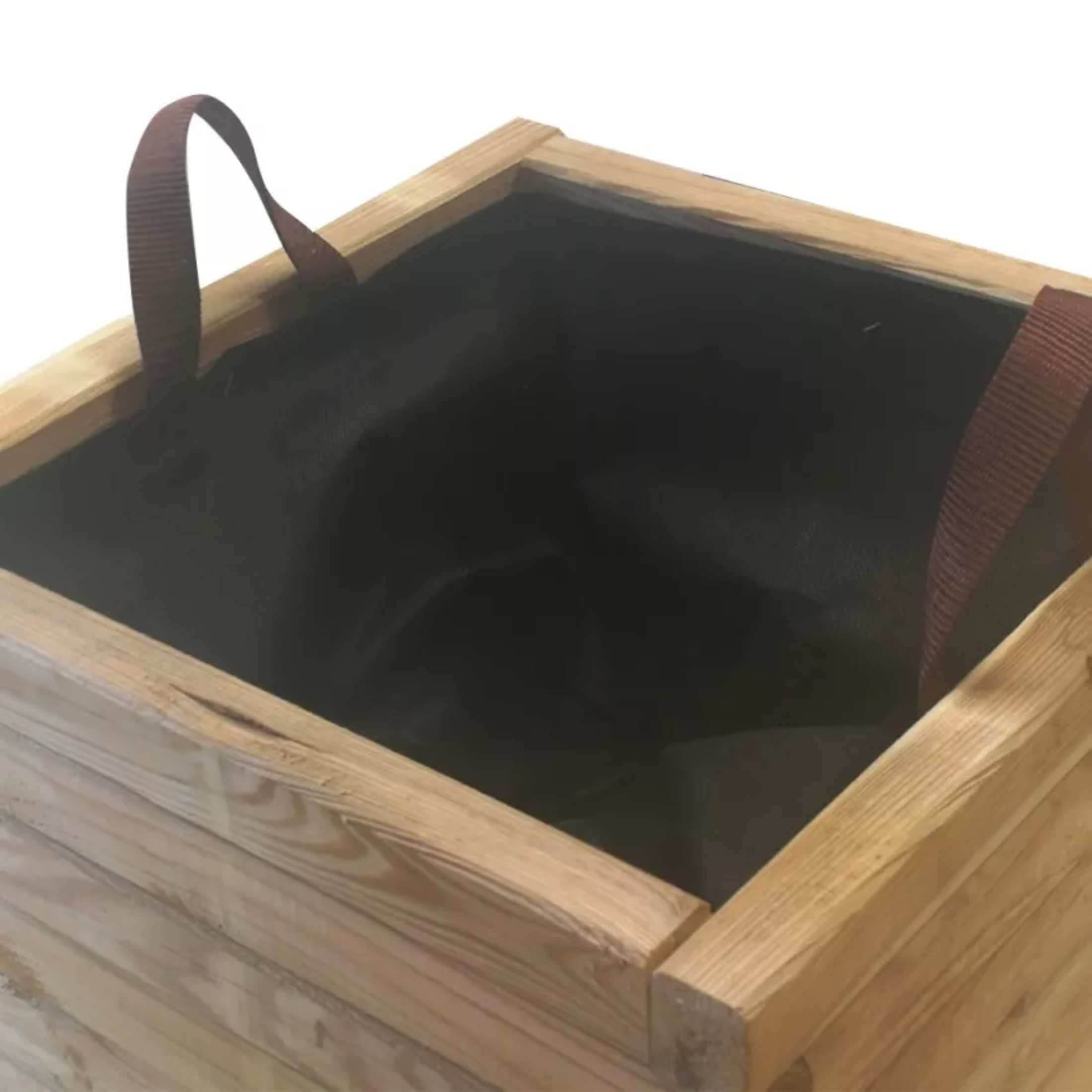 Fioriera quadrata in legno "Lady" per esterni con tessuto TNT cm 40x40 30,5h