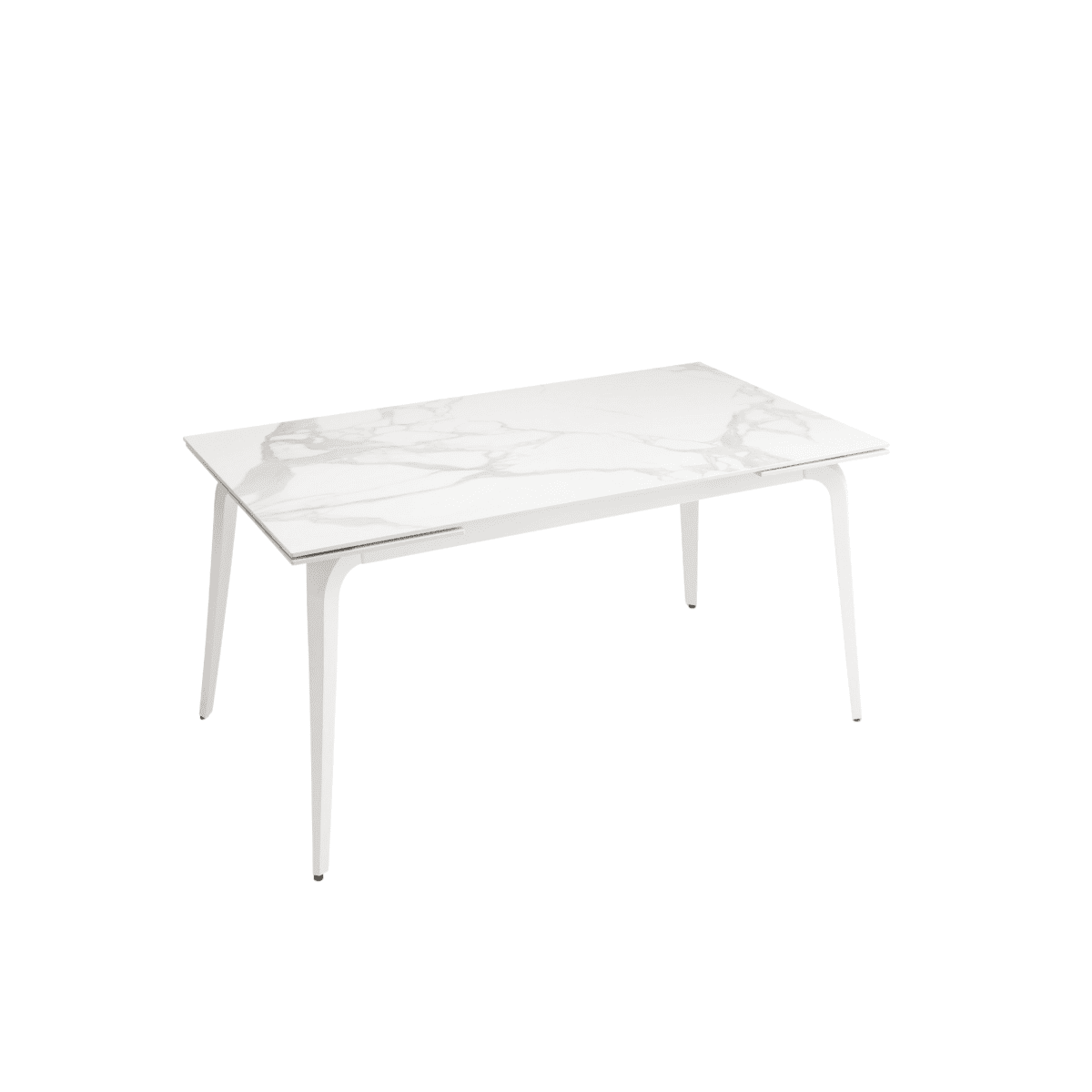 Tavolo allungabile "Gedy" effetto marmo e due allunghe cm 160/240x90 77h - MondoViro