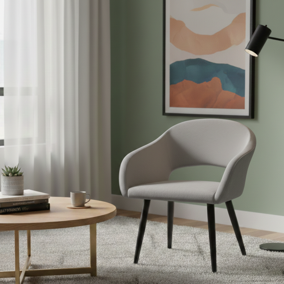 Set di sedie da pranzo moderne "Anita" imbottita in tessuto cm 58x48 75h