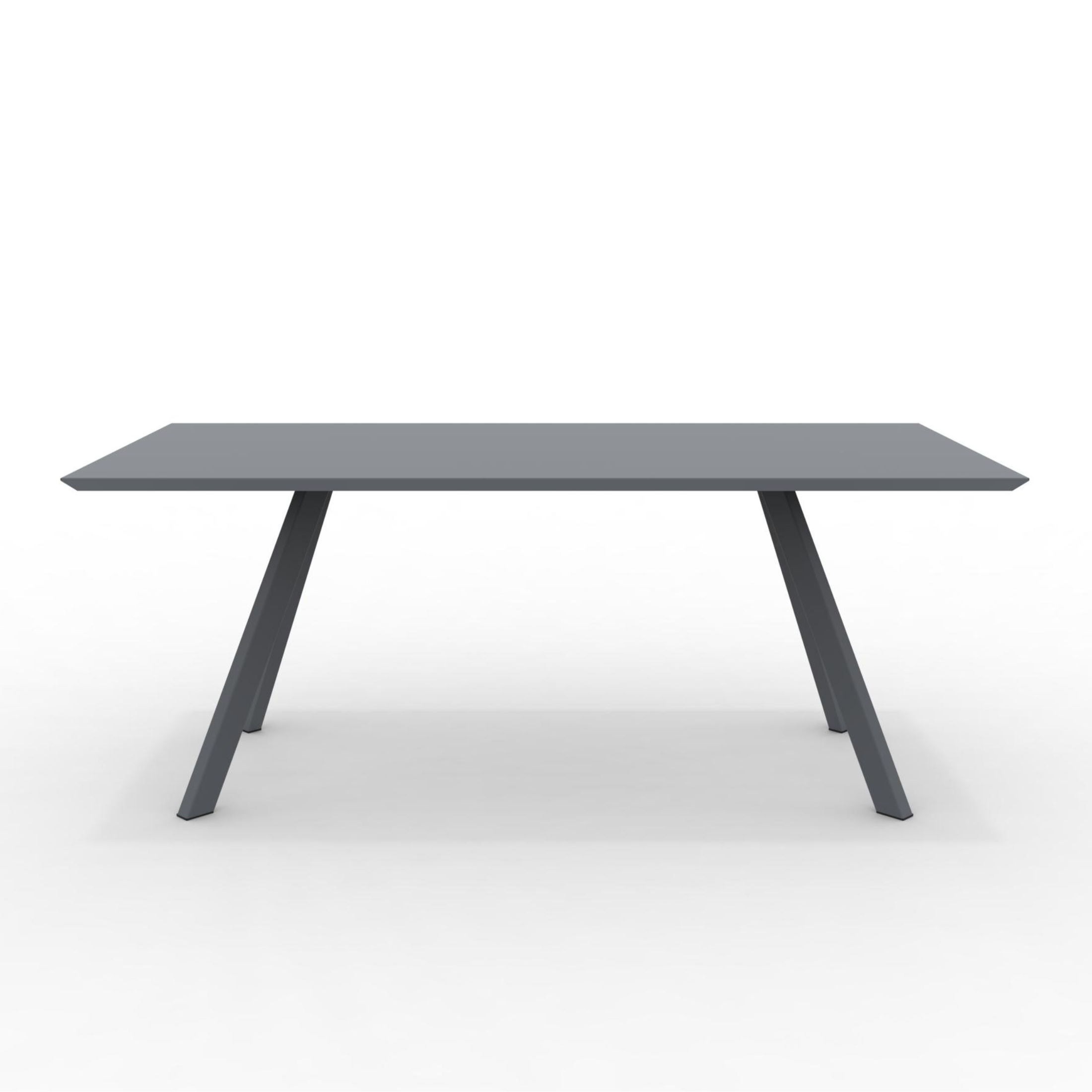 Tavolo fisso in metallo verniciato "Daisy8" da giardino moderno cm 185x90 75h