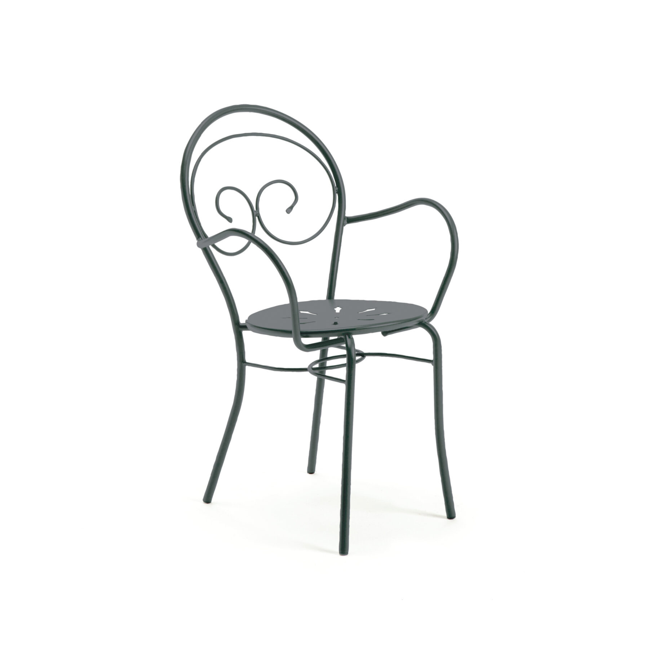 Set di sedie in metallo verniciato "Mimmo" impilabili da giardino cm 51x52 89h