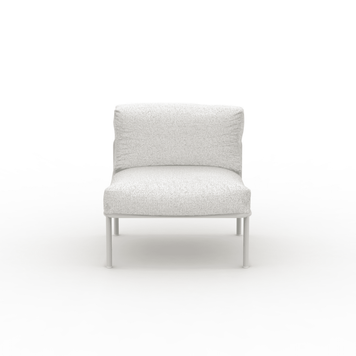 Modulo singolo divano in metallo "Hamptons" con cuscini cm 80x80 84h - MondoViro