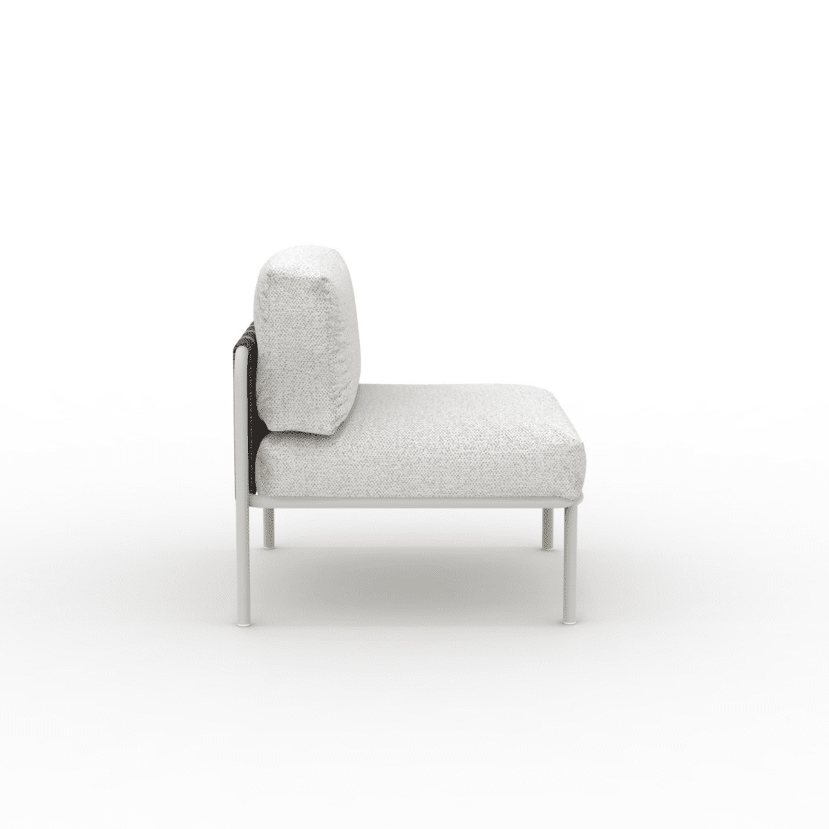 Modulo singolo divano in metallo "Hamptons" con cuscini cm 80x80 84h - MondoViro